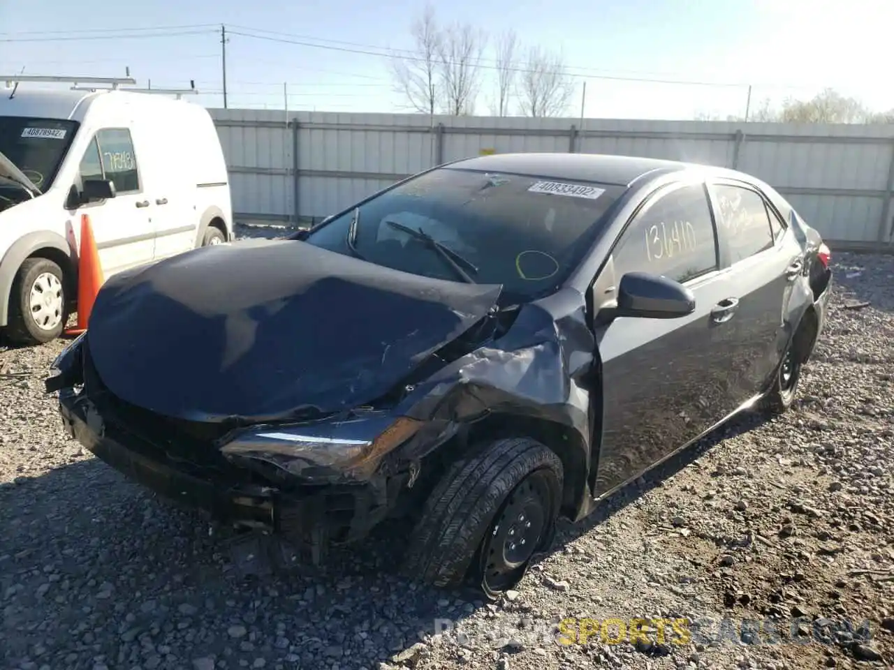 2 Photograph of a damaged car 2T1BURHE6KC142444 TOYOTA COROLLA 2019