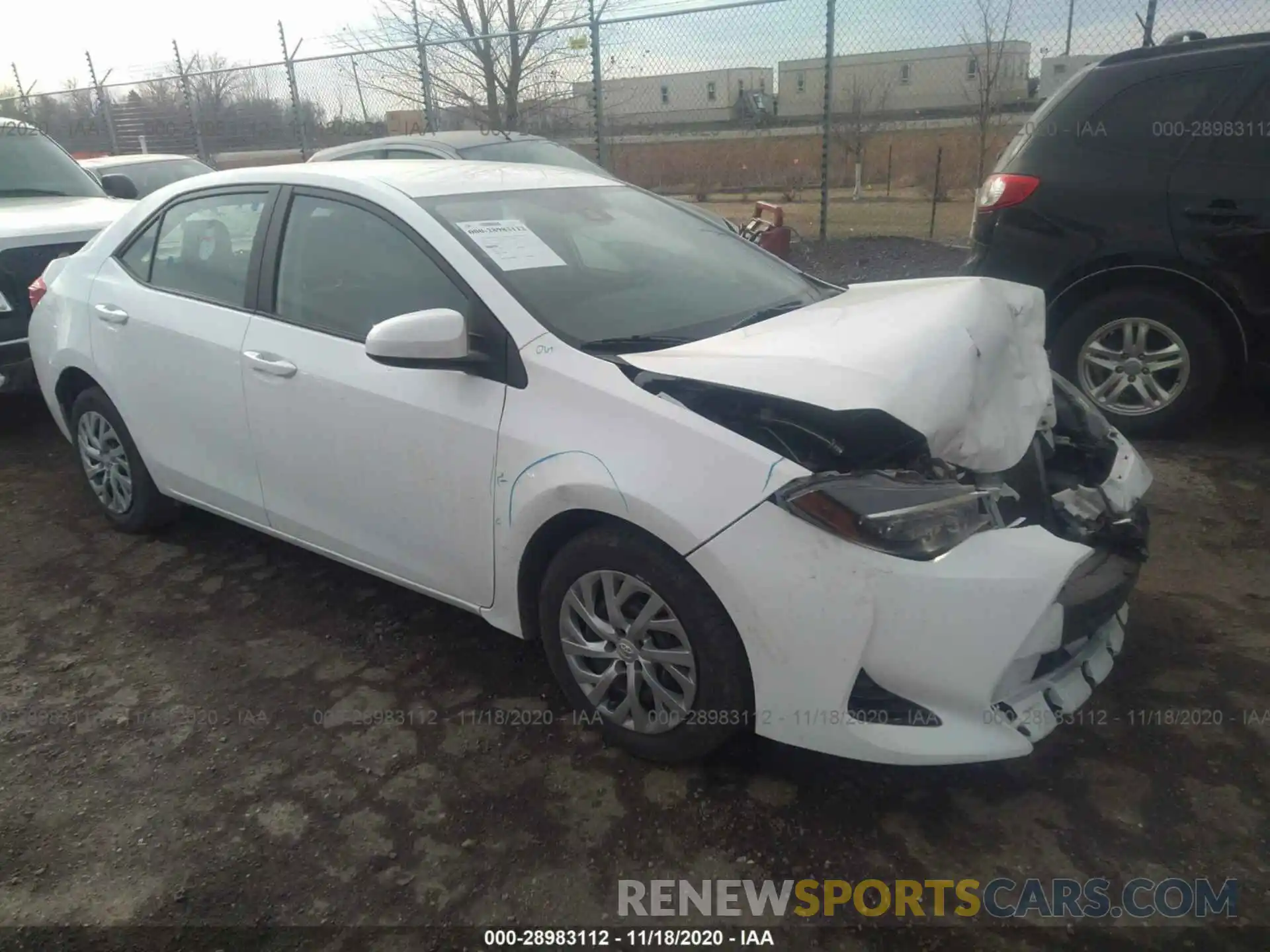 1 Photograph of a damaged car 2T1BURHE6KC143187 TOYOTA COROLLA 2019