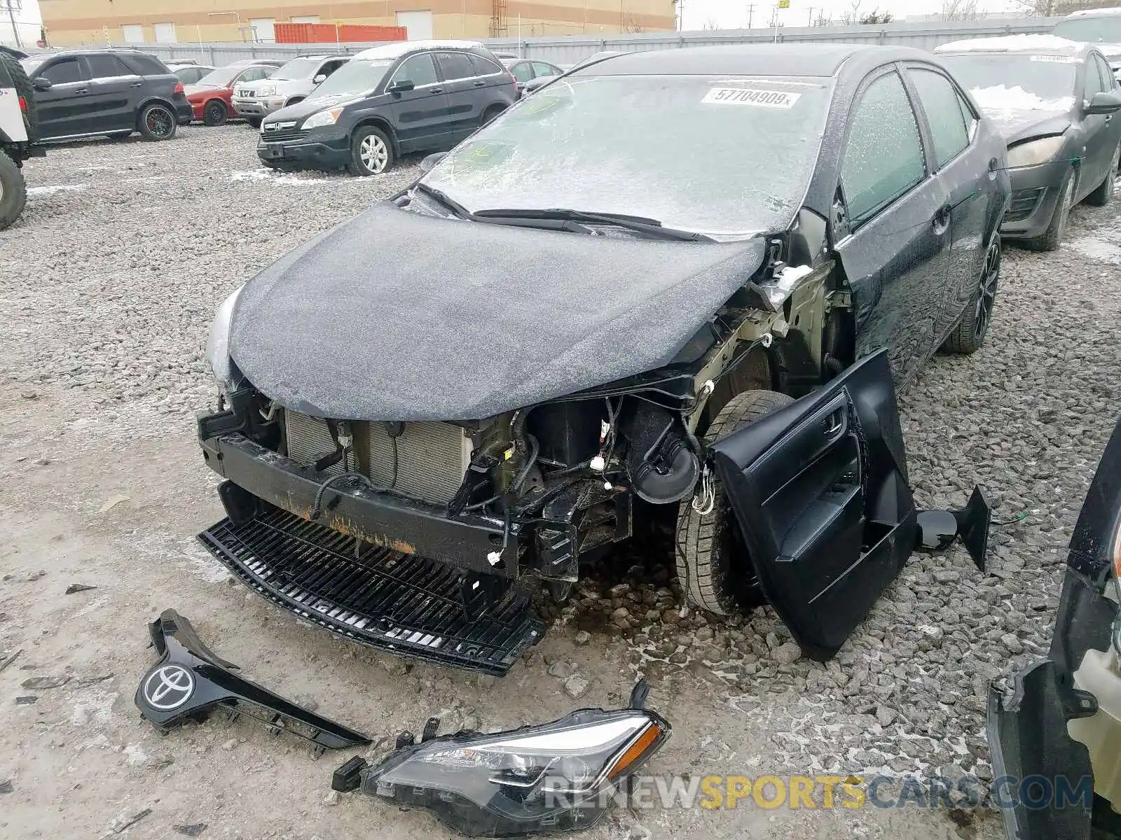 2 Photograph of a damaged car 2T1BURHE6KC143335 TOYOTA COROLLA 2019