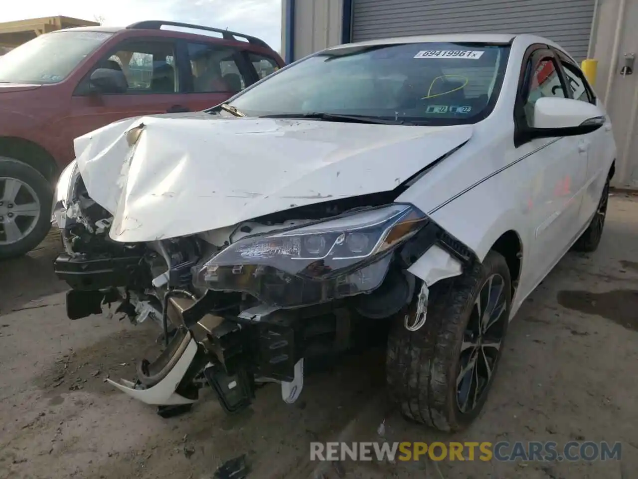 2 Photograph of a damaged car 2T1BURHE6KC143786 TOYOTA COROLLA 2019