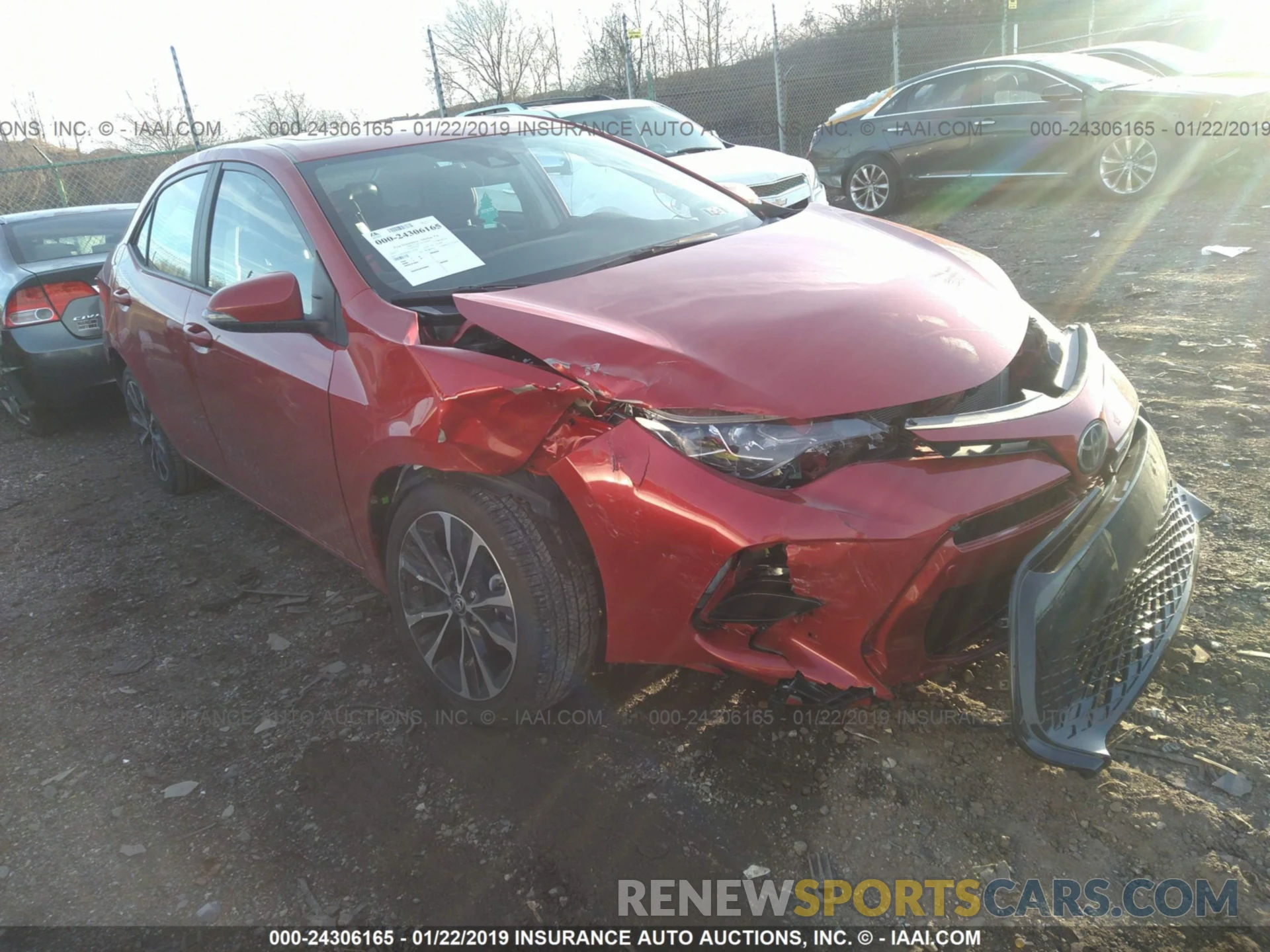 1 Photograph of a damaged car 2T1BURHE6KC143920 TOYOTA COROLLA 2019