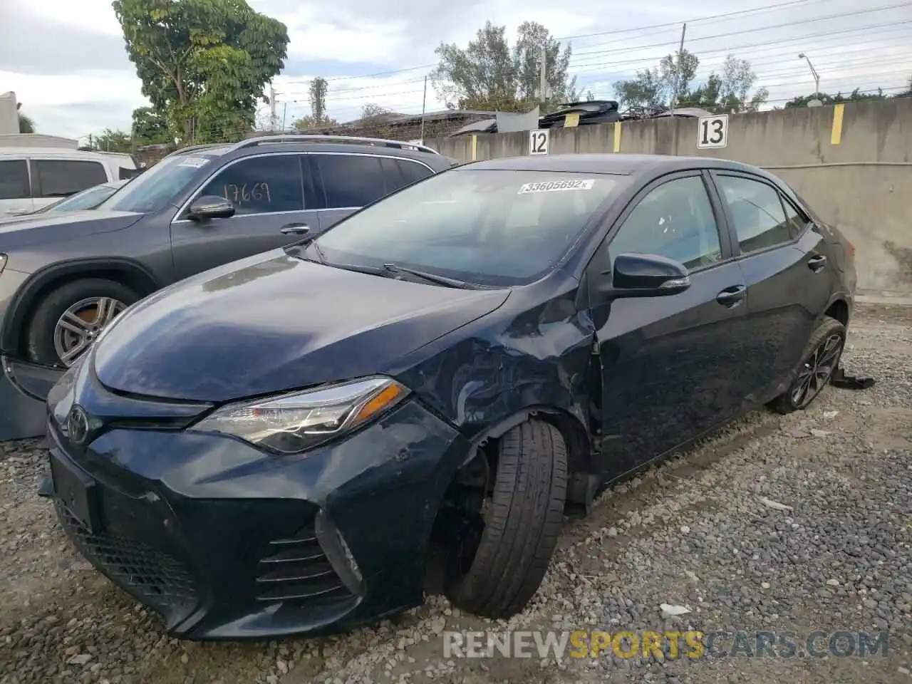 2 Photograph of a damaged car 2T1BURHE6KC146428 TOYOTA COROLLA 2019