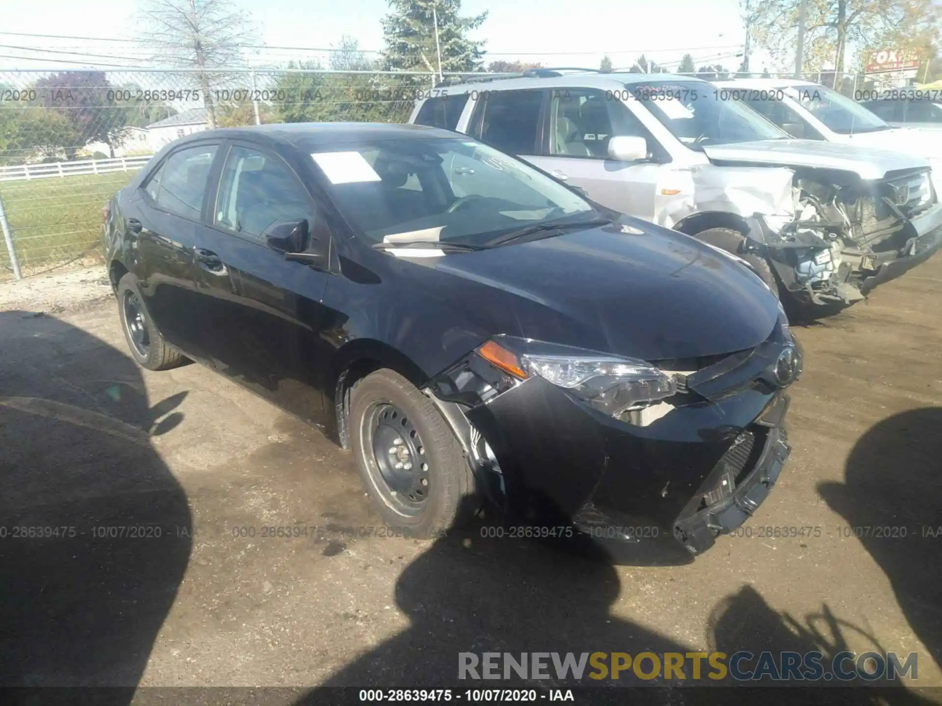 1 Photograph of a damaged car 2T1BURHE6KC147689 TOYOTA COROLLA 2019