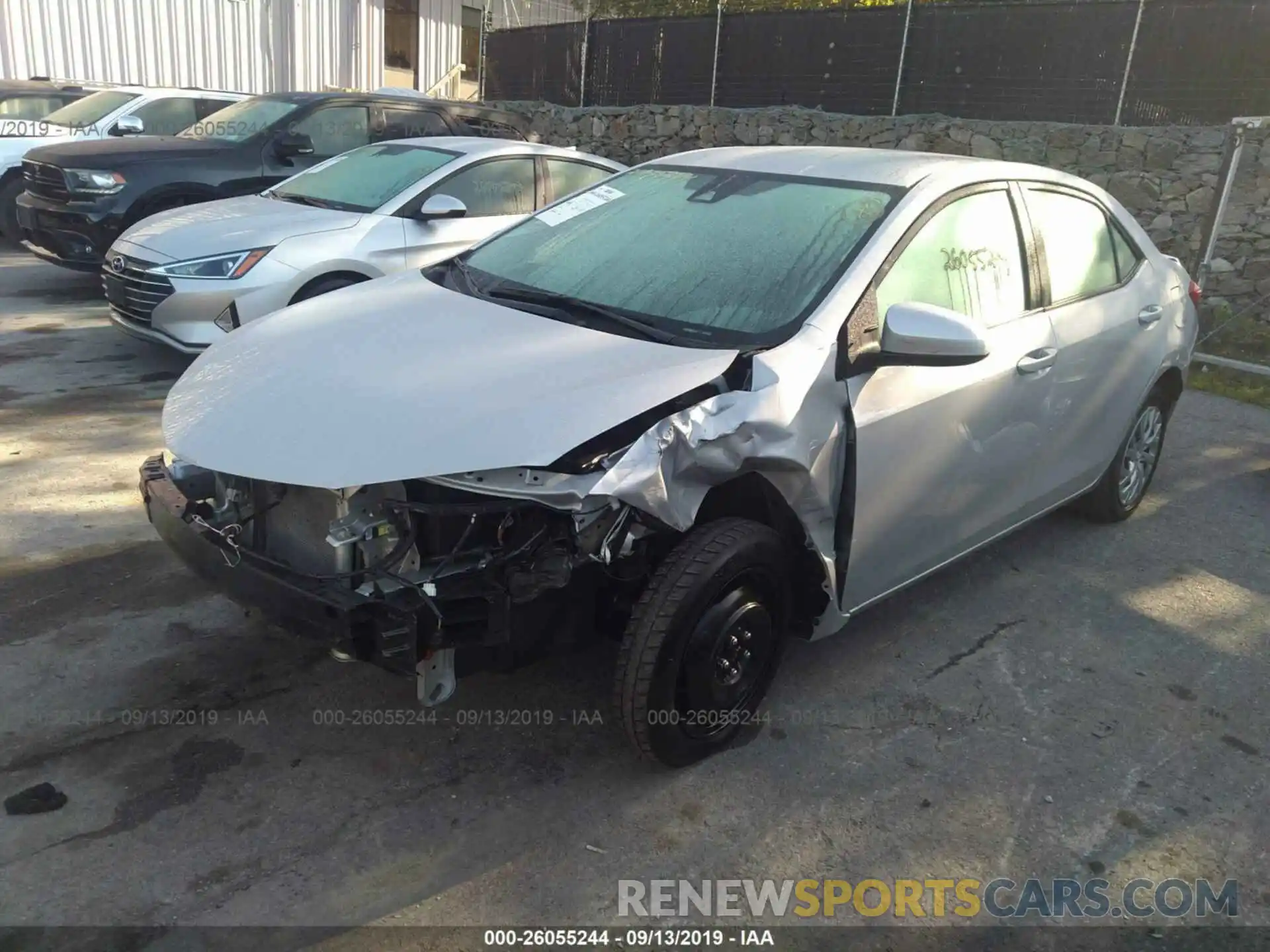 2 Photograph of a damaged car 2T1BURHE6KC148034 TOYOTA COROLLA 2019