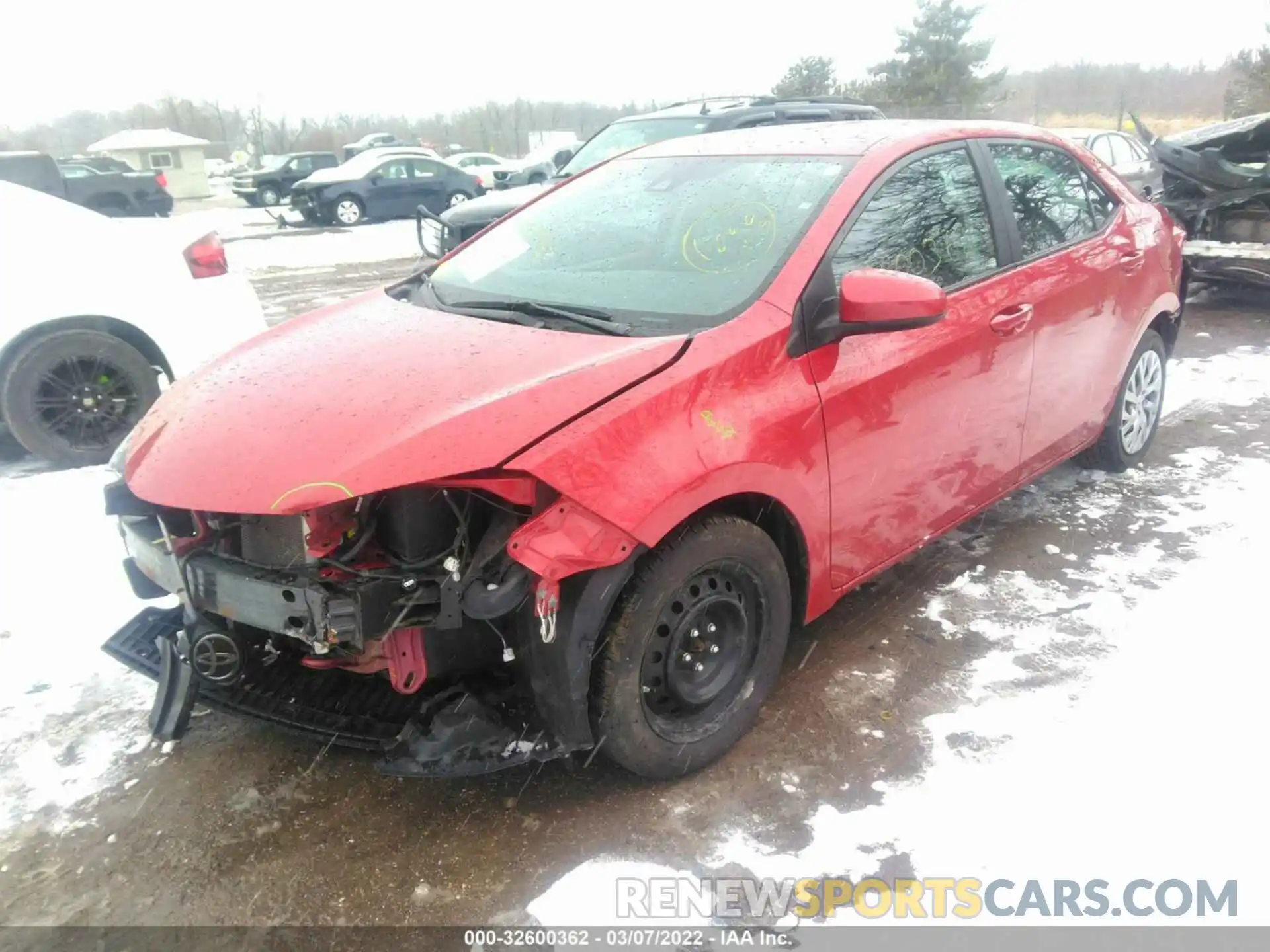 2 Photograph of a damaged car 2T1BURHE6KC148096 TOYOTA COROLLA 2019