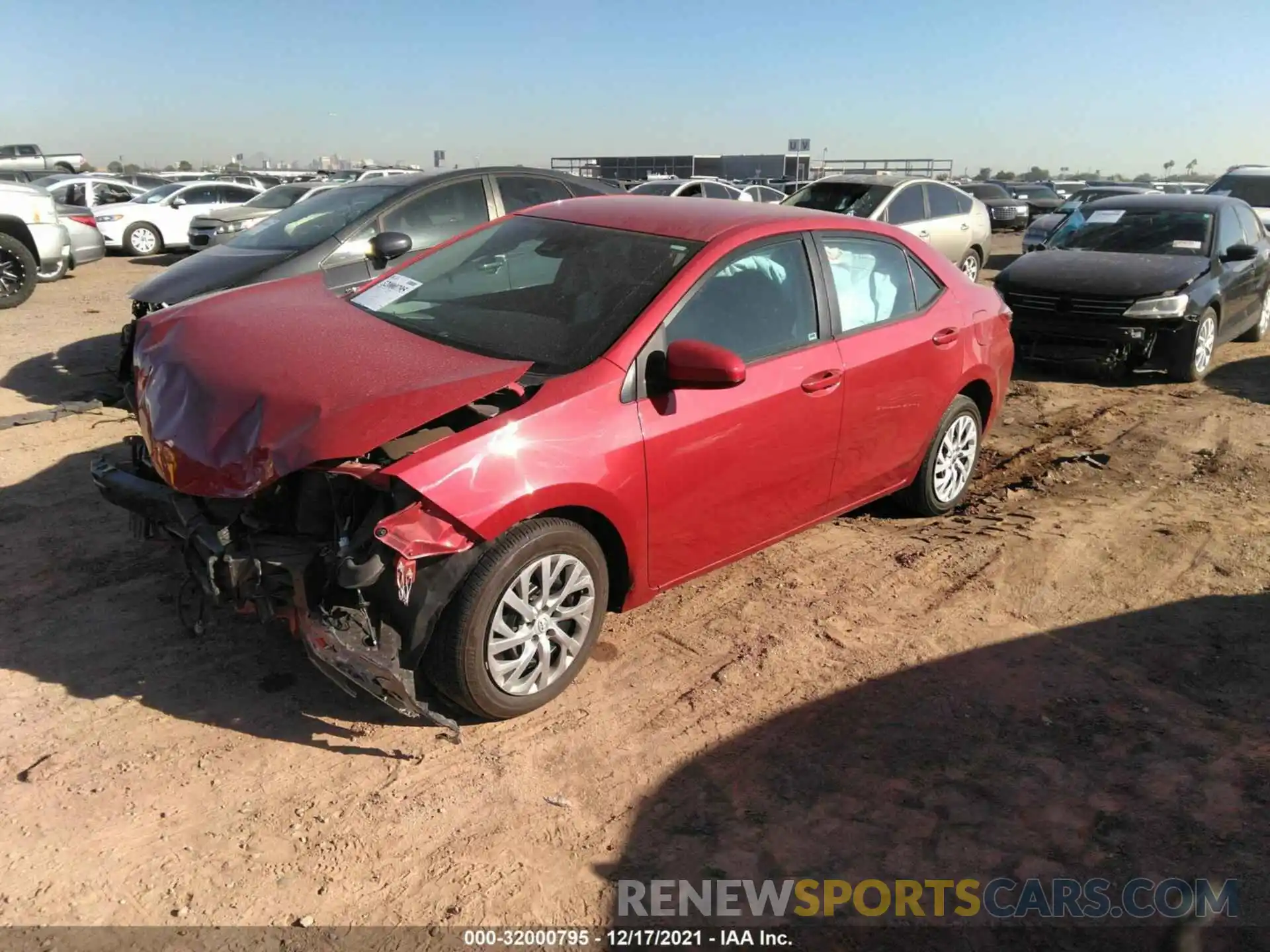 2 Photograph of a damaged car 2T1BURHE6KC149698 TOYOTA COROLLA 2019