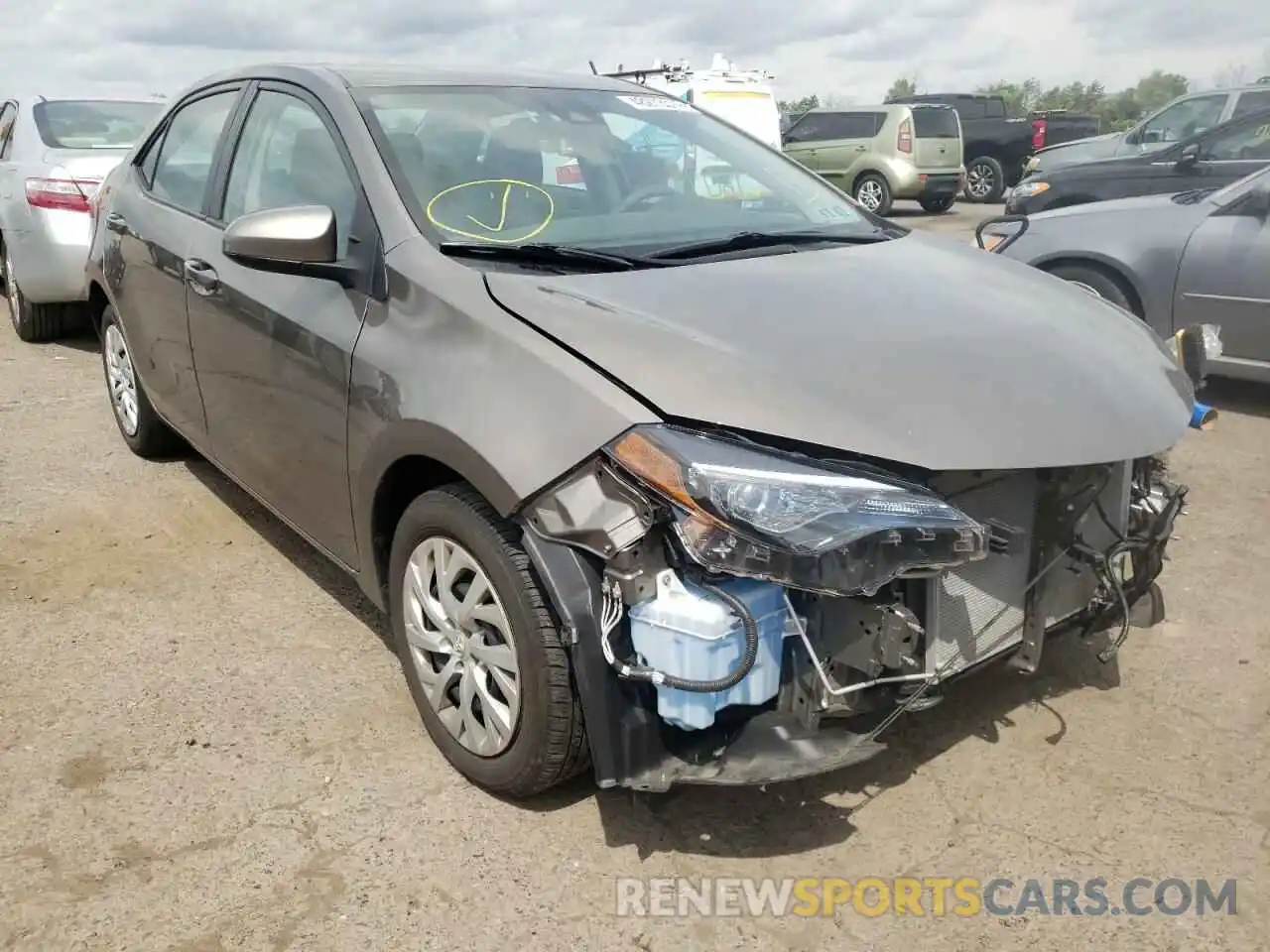 1 Photograph of a damaged car 2T1BURHE6KC149832 TOYOTA COROLLA 2019