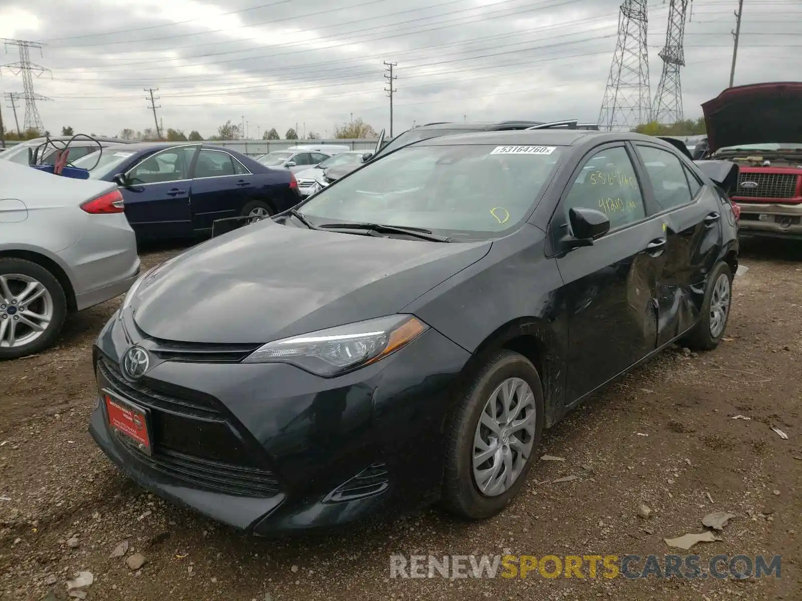 2 Photograph of a damaged car 2T1BURHE6KC150186 TOYOTA COROLLA 2019