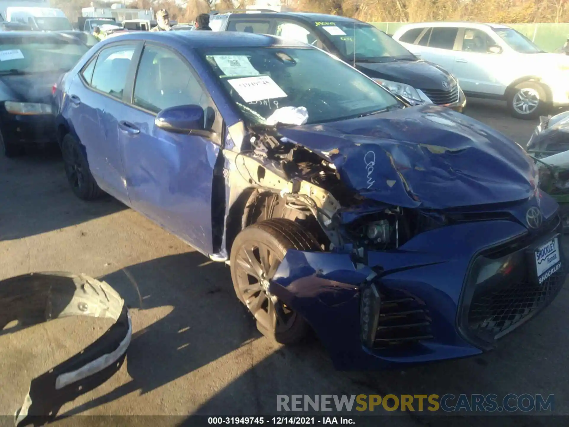 1 Photograph of a damaged car 2T1BURHE6KC150334 TOYOTA COROLLA 2019