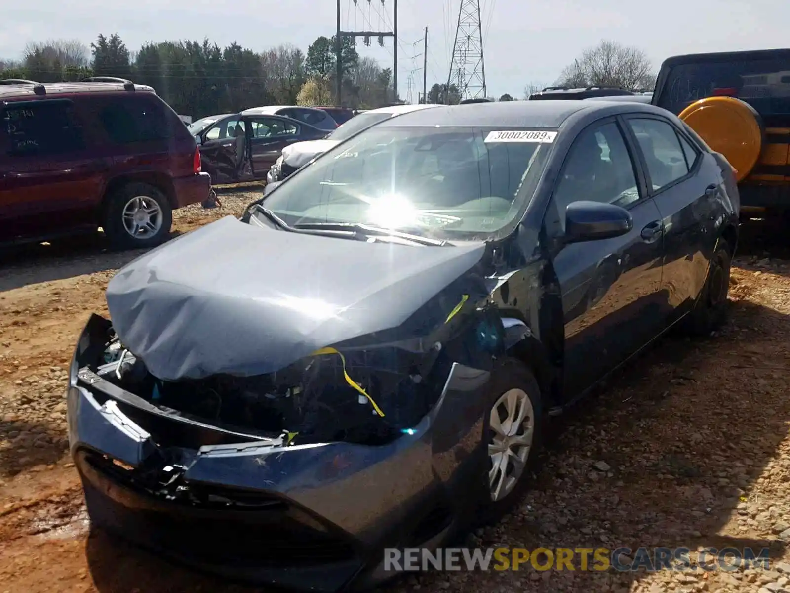 2 Photograph of a damaged car 2T1BURHE6KC150642 TOYOTA COROLLA 2019