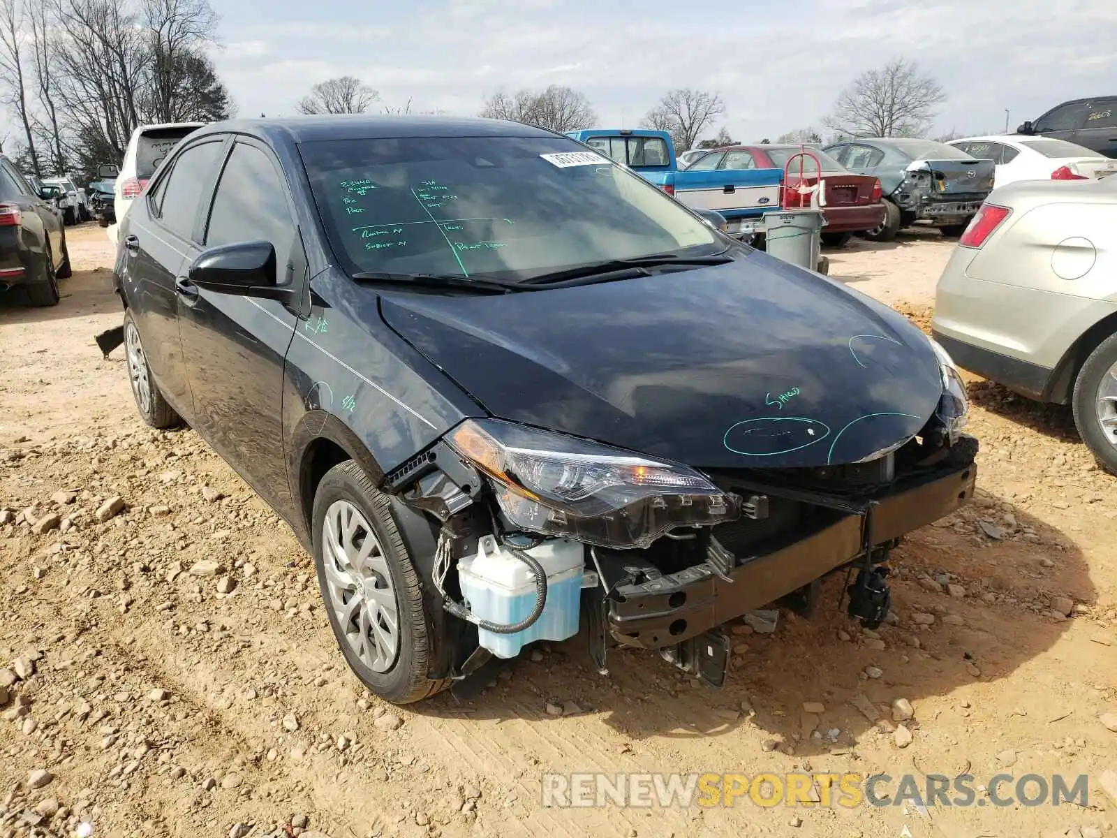 1 Photograph of a damaged car 2T1BURHE6KC150835 TOYOTA COROLLA 2019