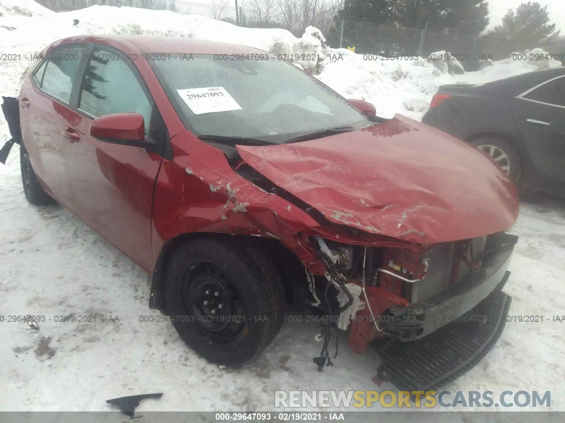 1 Photograph of a damaged car 2T1BURHE6KC151046 TOYOTA COROLLA 2019