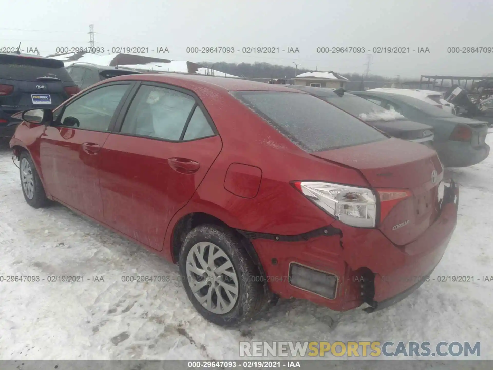 3 Photograph of a damaged car 2T1BURHE6KC151046 TOYOTA COROLLA 2019