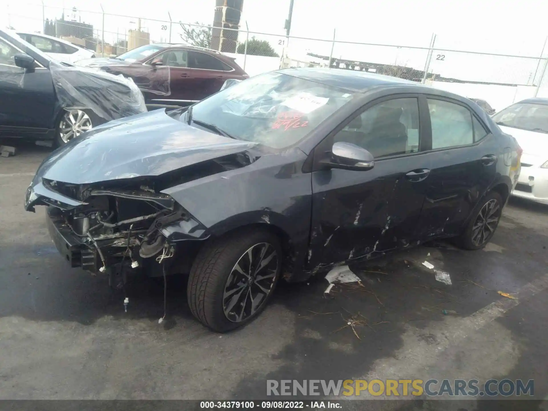 2 Photograph of a damaged car 2T1BURHE6KC155274 TOYOTA COROLLA 2019