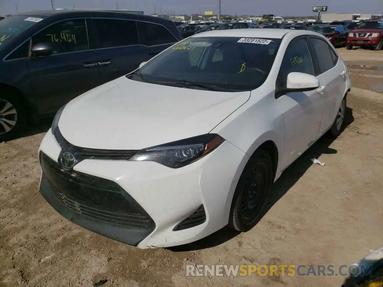 2 Photograph of a damaged car 2T1BURHE6KC155369 TOYOTA COROLLA 2019