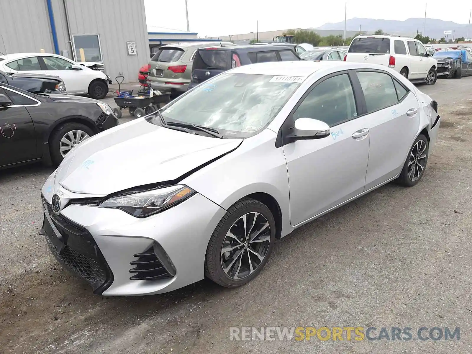 2 Photograph of a damaged car 2T1BURHE6KC155534 TOYOTA COROLLA 2019