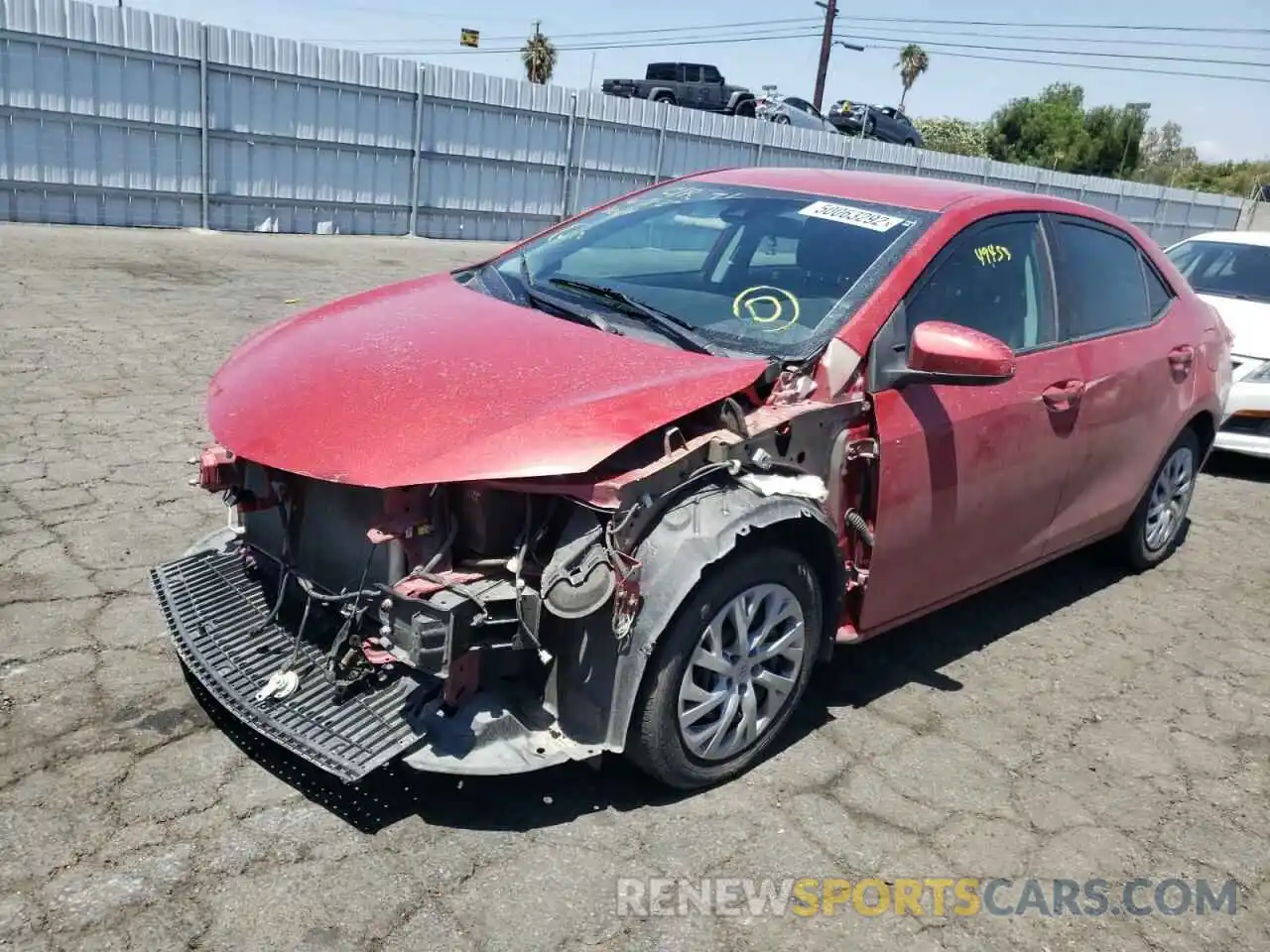 2 Photograph of a damaged car 2T1BURHE6KC155551 TOYOTA COROLLA 2019