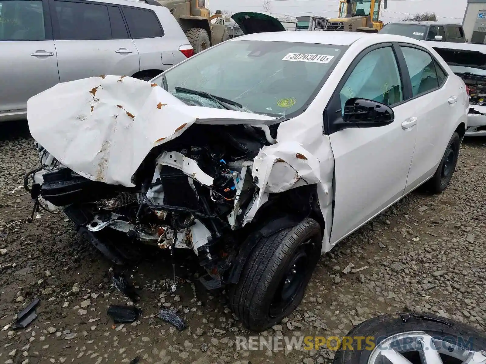 2 Photograph of a damaged car 2T1BURHE6KC156375 TOYOTA COROLLA 2019