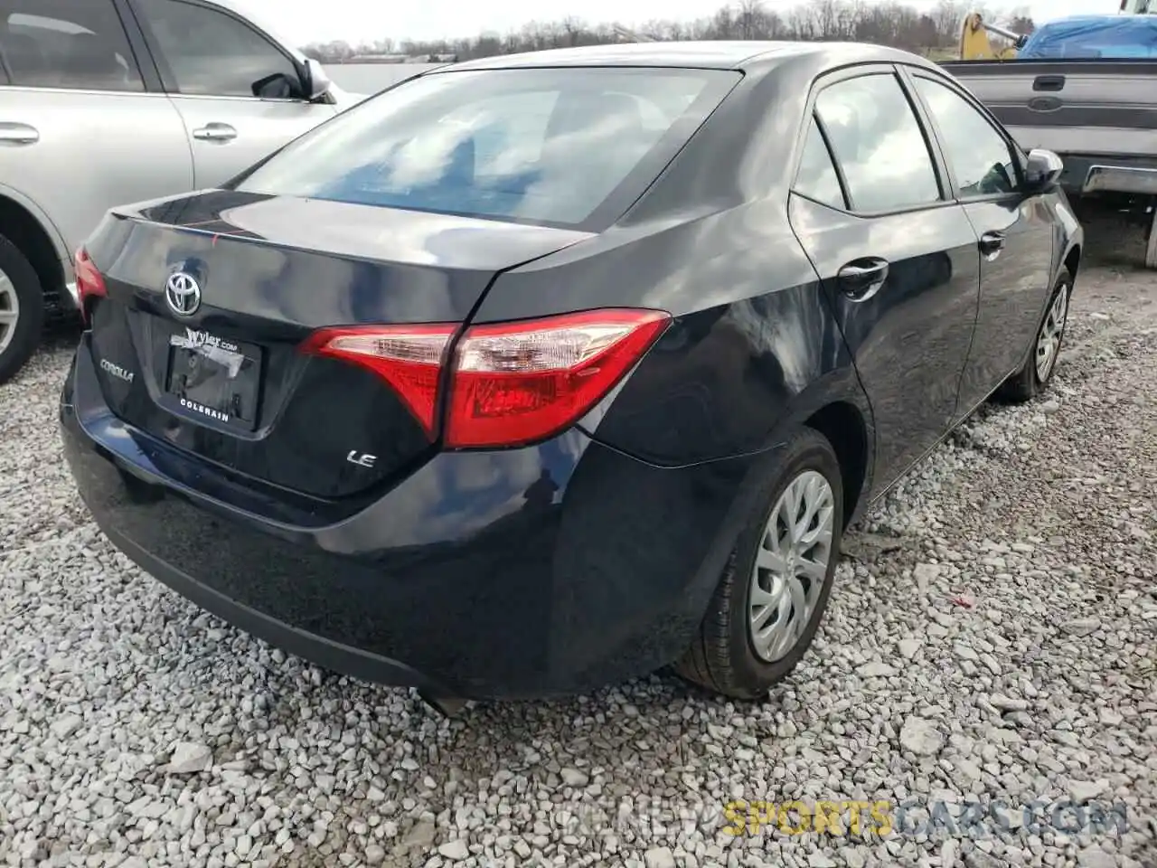 4 Photograph of a damaged car 2T1BURHE6KC157493 TOYOTA COROLLA 2019