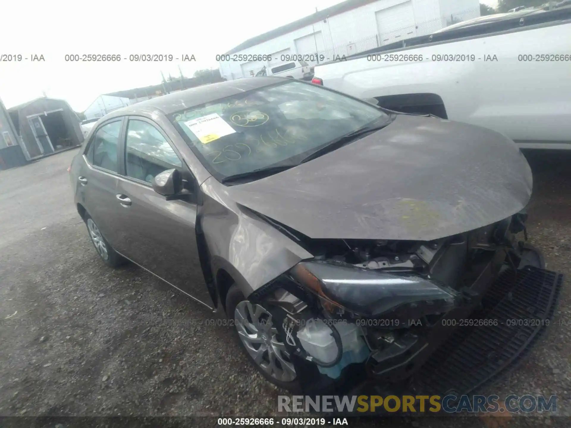 1 Photograph of a damaged car 2T1BURHE6KC158305 TOYOTA COROLLA 2019