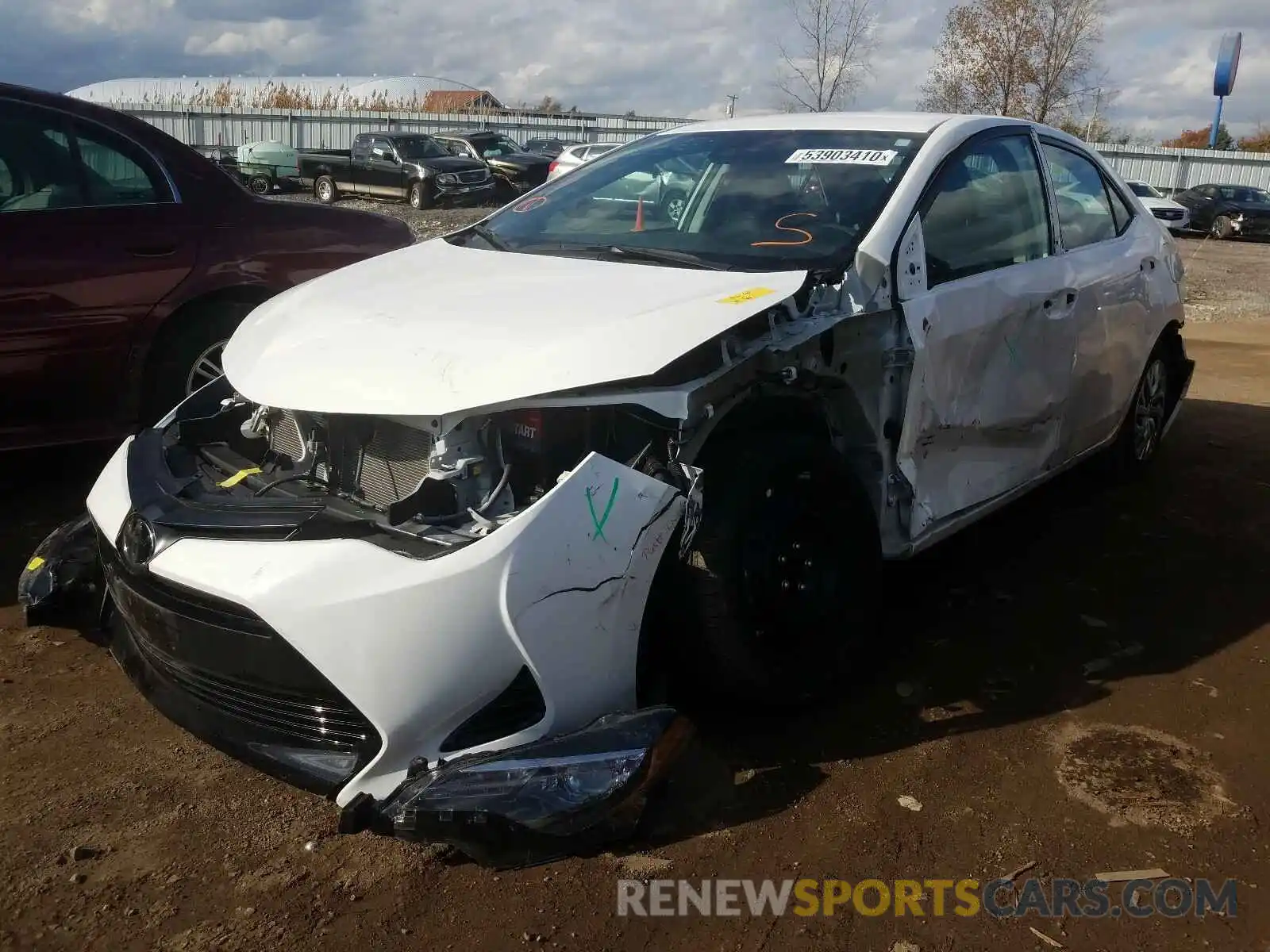 2 Photograph of a damaged car 2T1BURHE6KC158322 TOYOTA COROLLA 2019