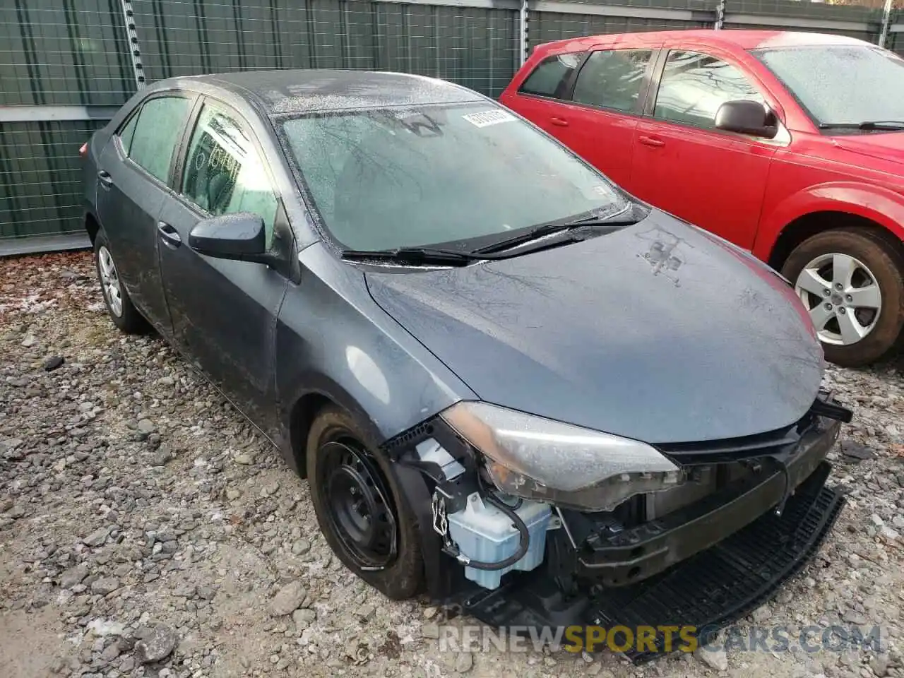 1 Photograph of a damaged car 2T1BURHE6KC158742 TOYOTA COROLLA 2019