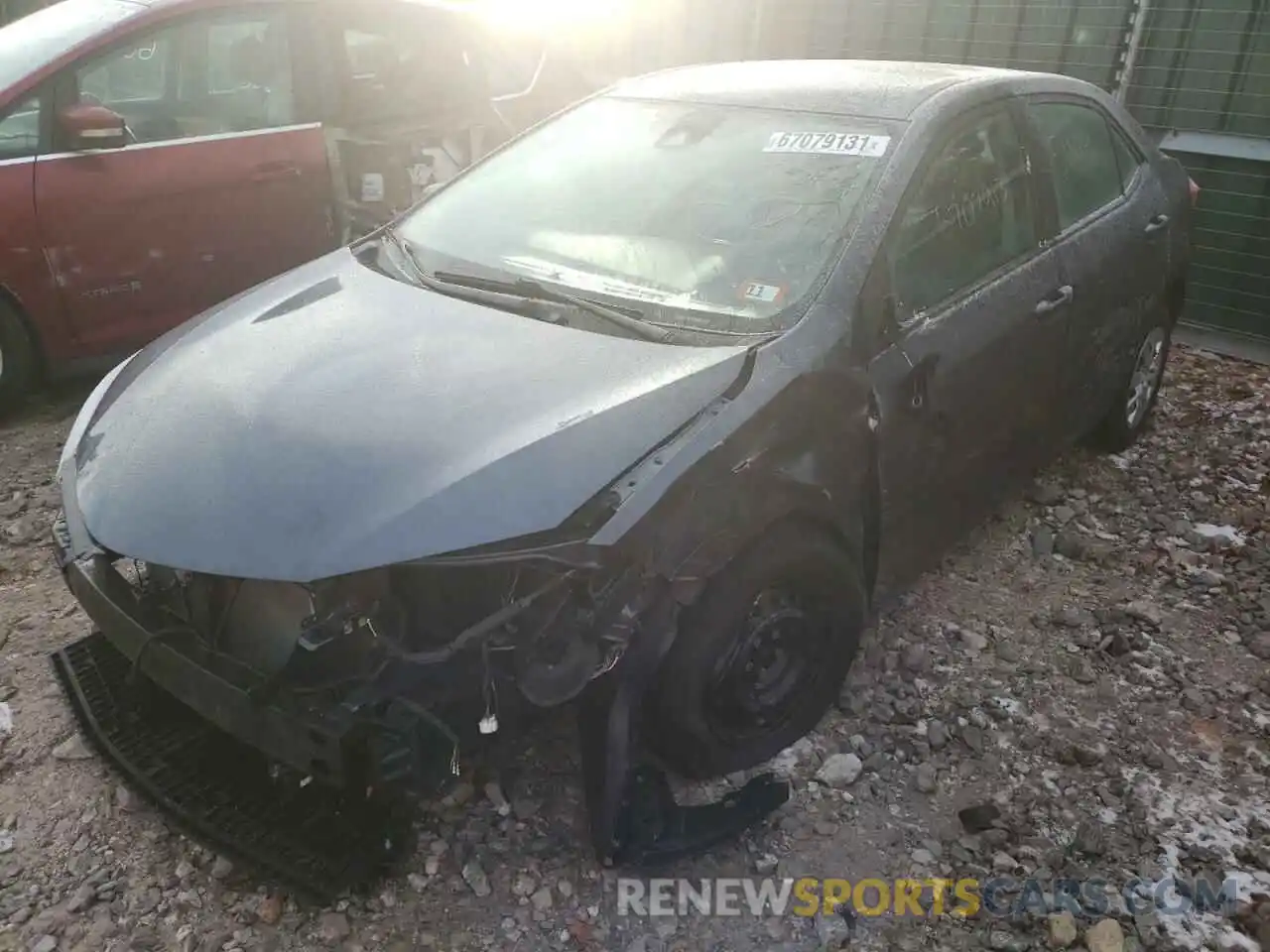 2 Photograph of a damaged car 2T1BURHE6KC158742 TOYOTA COROLLA 2019