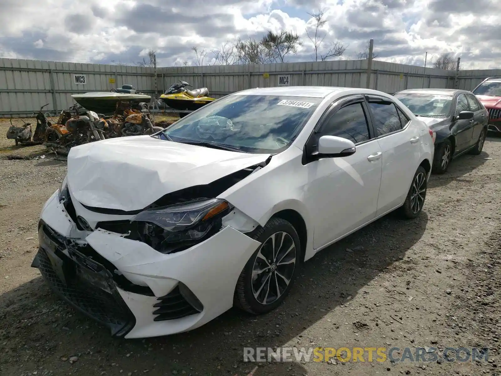 2 Фотография поврежденного автомобиля 2T1BURHE6KC159194 TOYOTA COROLLA 2019