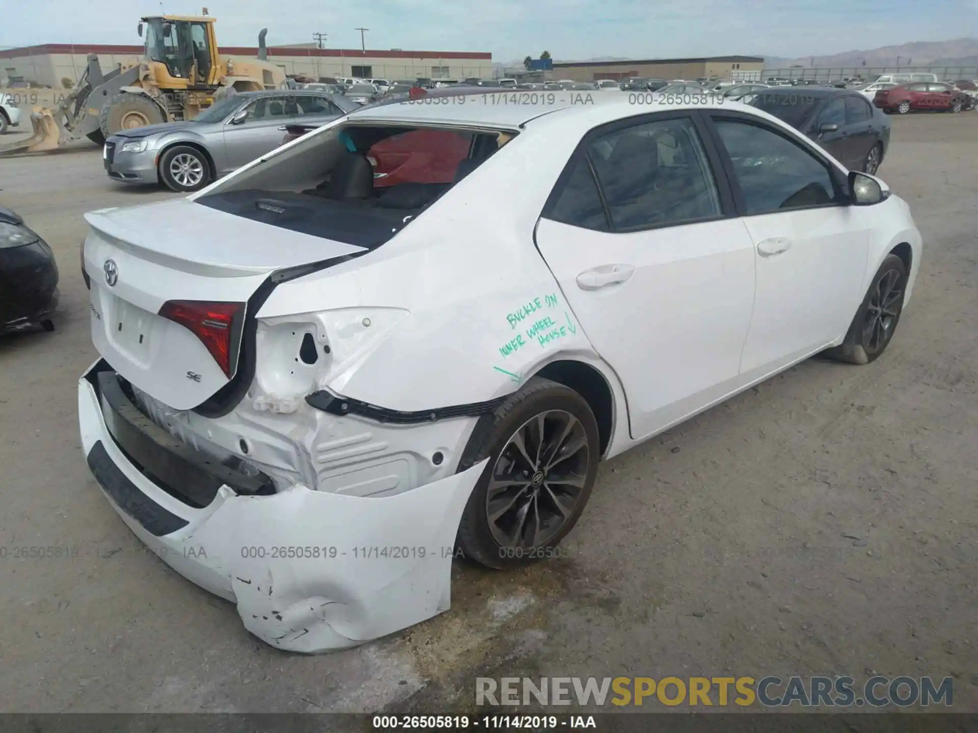 4 Photograph of a damaged car 2T1BURHE6KC159440 TOYOTA COROLLA 2019