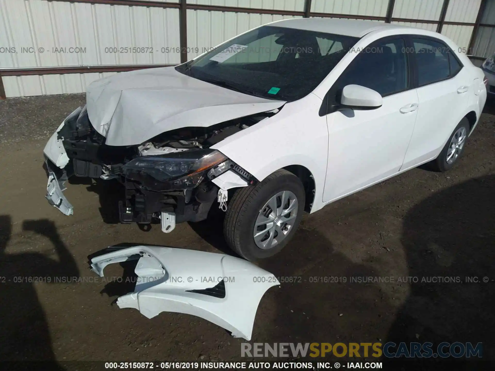 2 Photograph of a damaged car 2T1BURHE6KC159924 TOYOTA COROLLA 2019