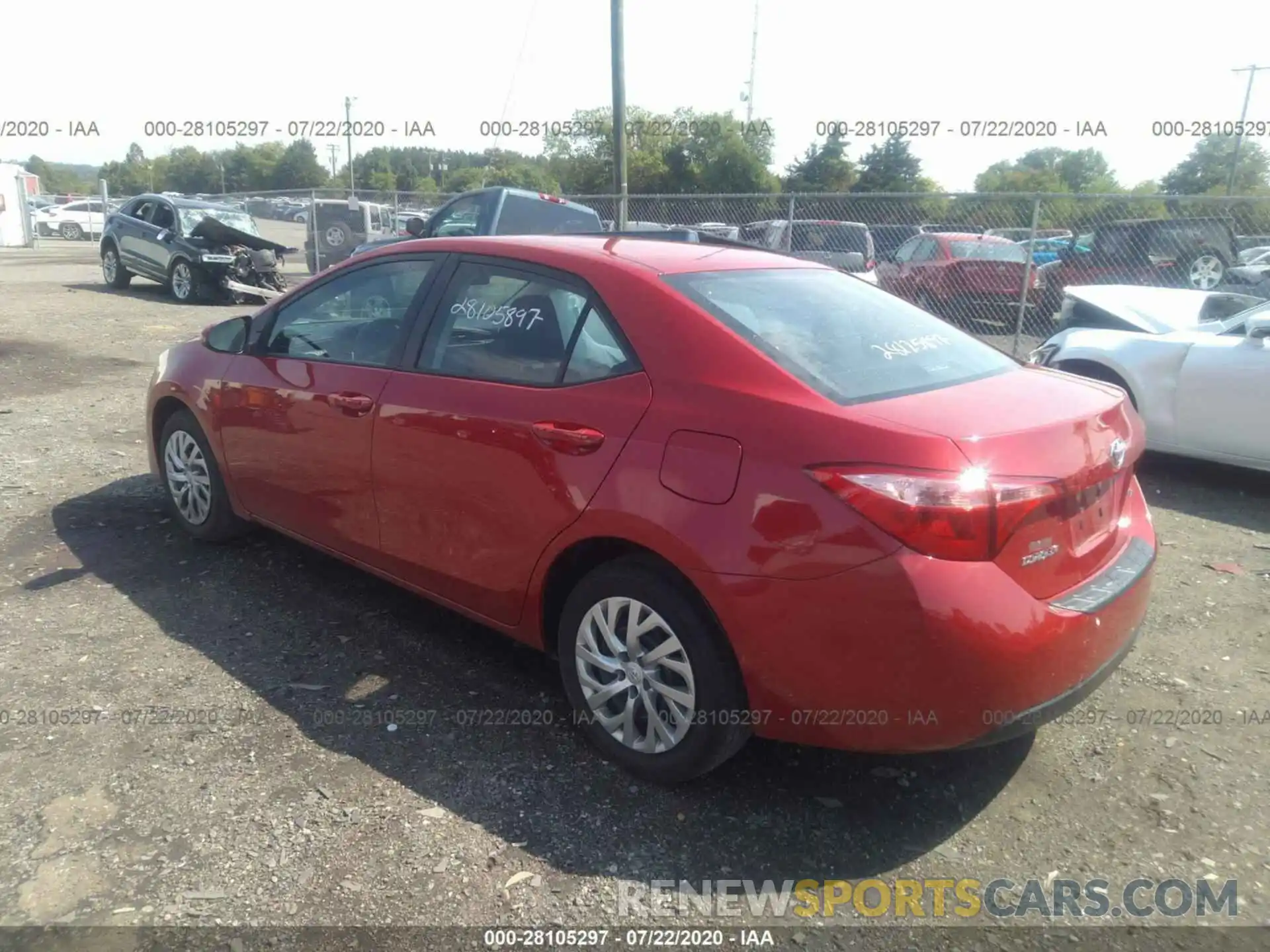 3 Photograph of a damaged car 2T1BURHE6KC160331 TOYOTA COROLLA 2019