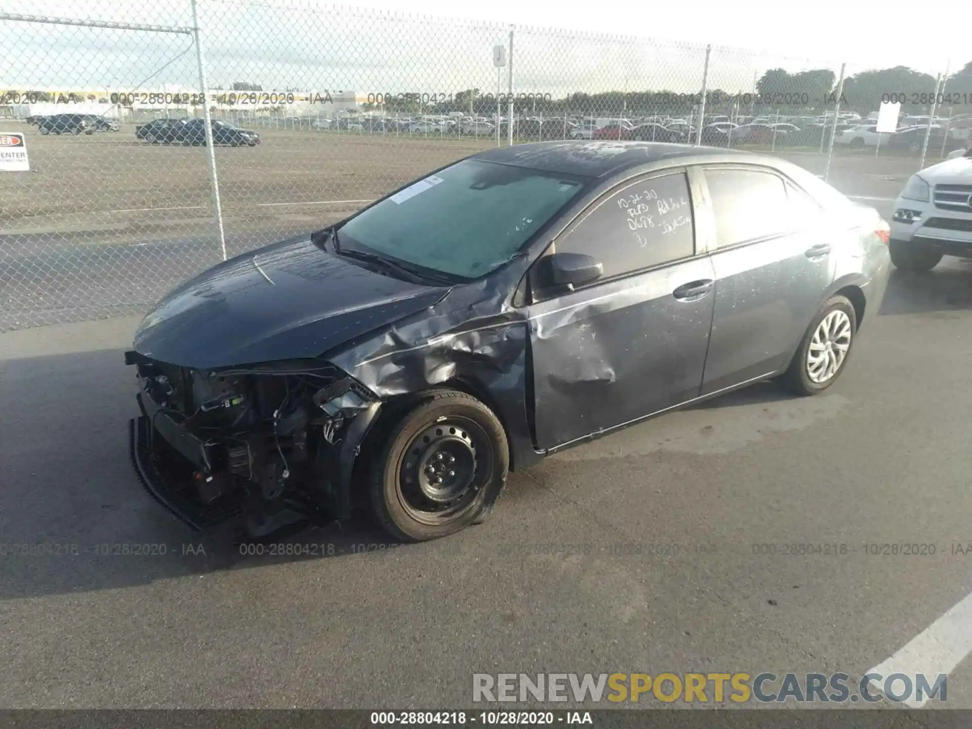 2 Photograph of a damaged car 2T1BURHE6KC160698 TOYOTA COROLLA 2019