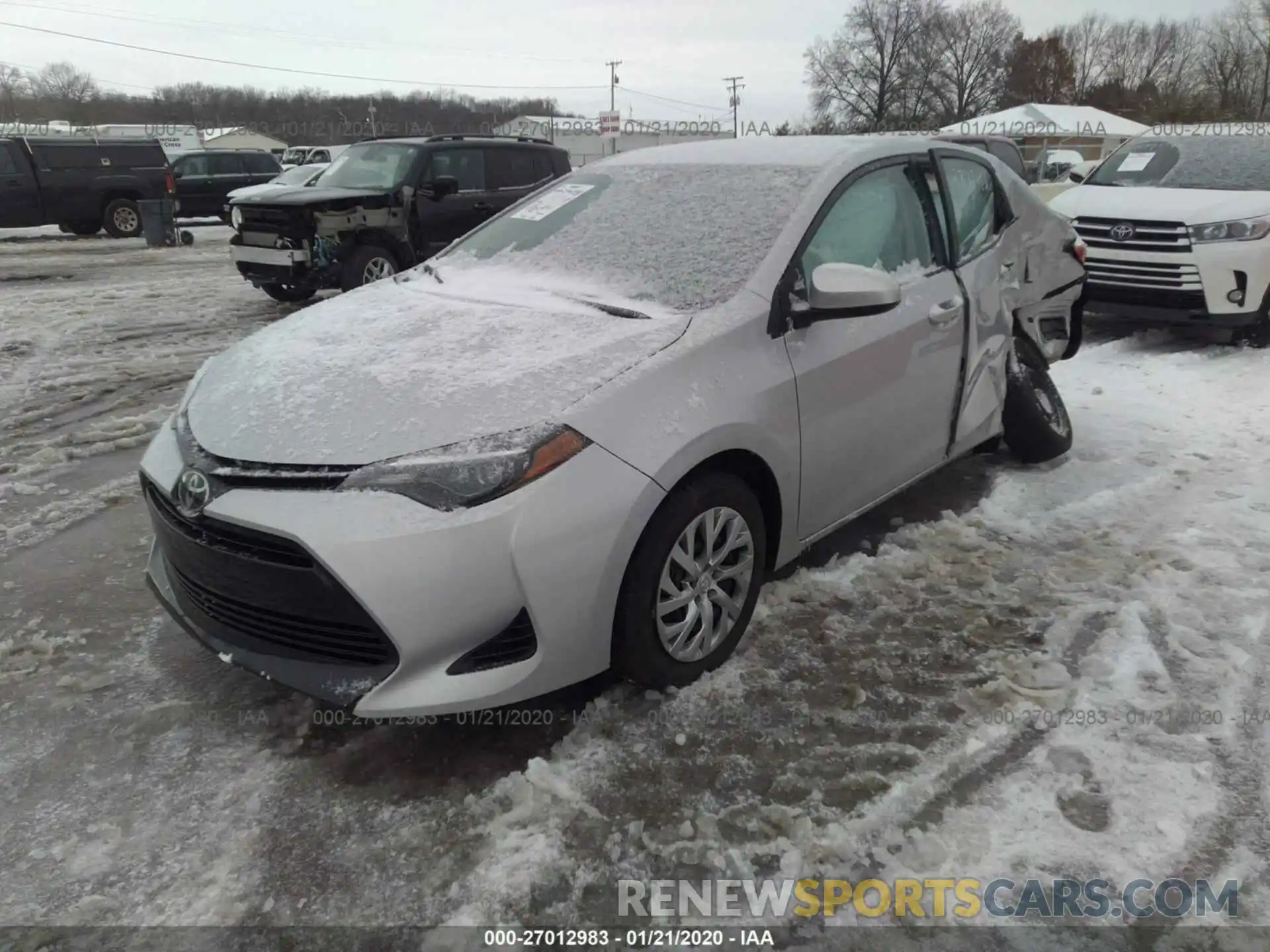 2 Photograph of a damaged car 2T1BURHE6KC161480 TOYOTA COROLLA 2019