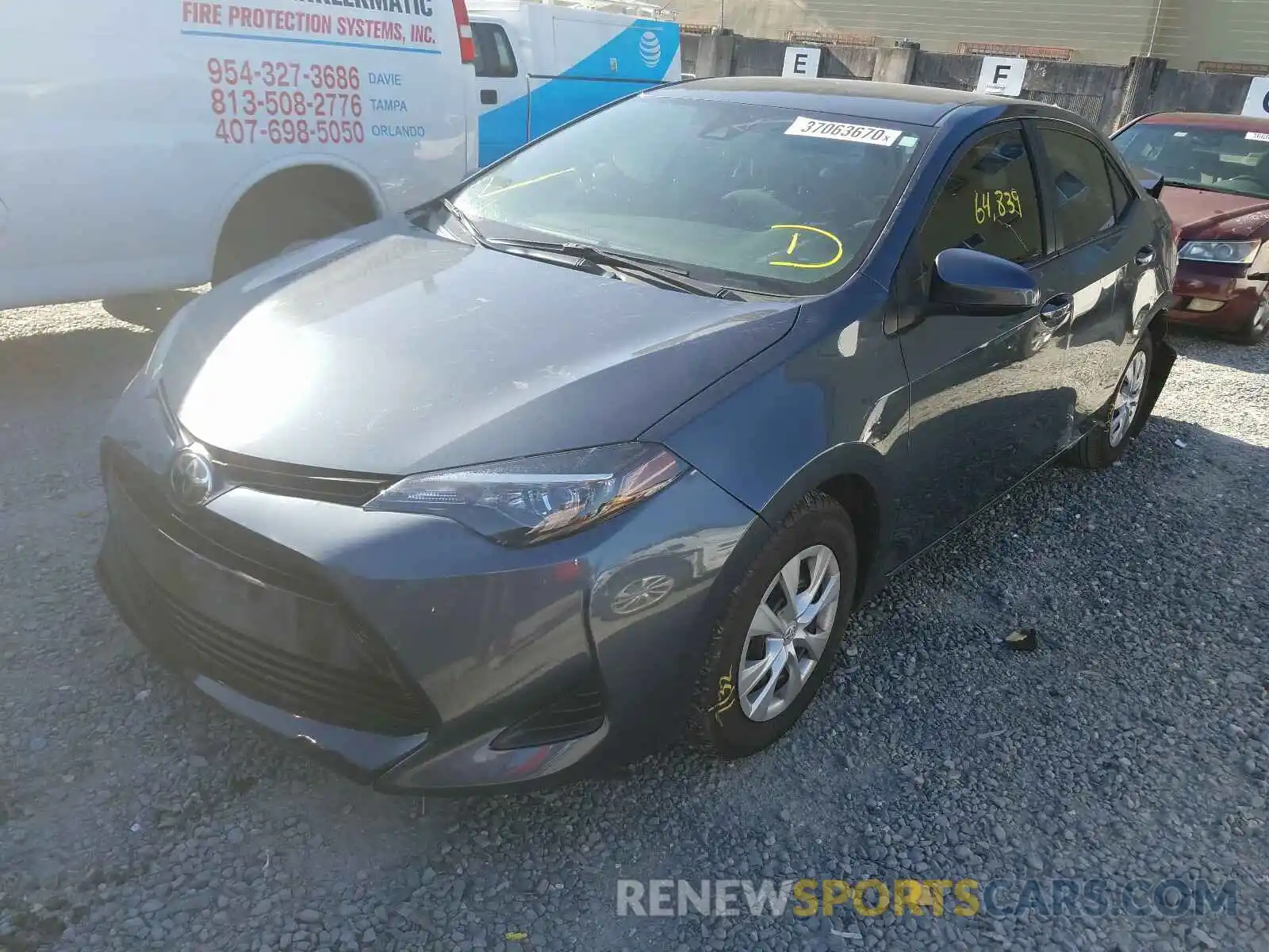 2 Photograph of a damaged car 2T1BURHE6KC161494 TOYOTA COROLLA 2019