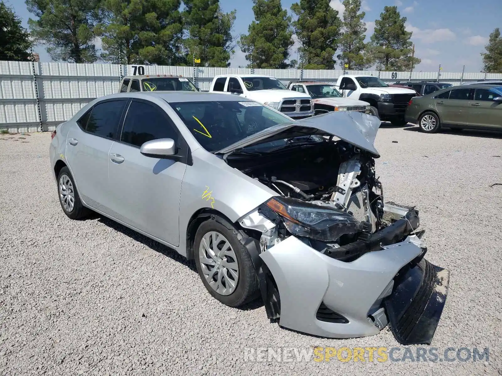 1 Photograph of a damaged car 2T1BURHE6KC162368 TOYOTA COROLLA 2019