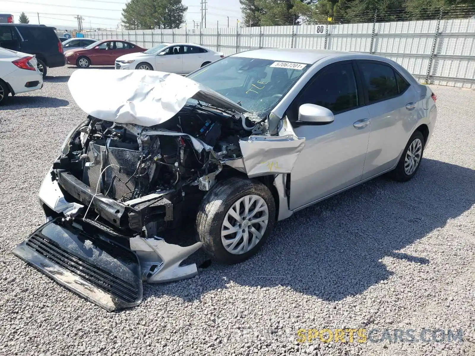 2 Photograph of a damaged car 2T1BURHE6KC162368 TOYOTA COROLLA 2019