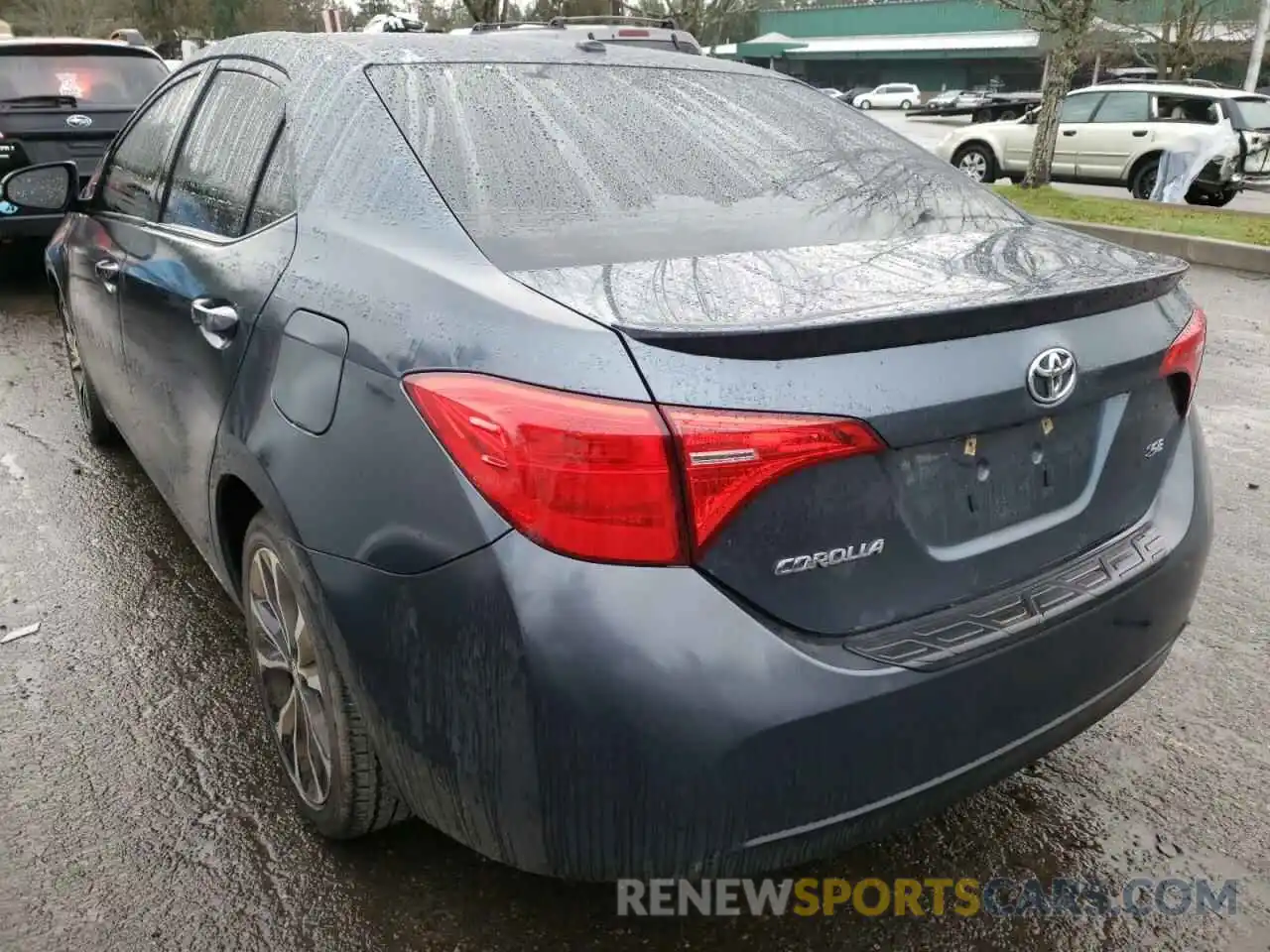 3 Photograph of a damaged car 2T1BURHE6KC162435 TOYOTA COROLLA 2019