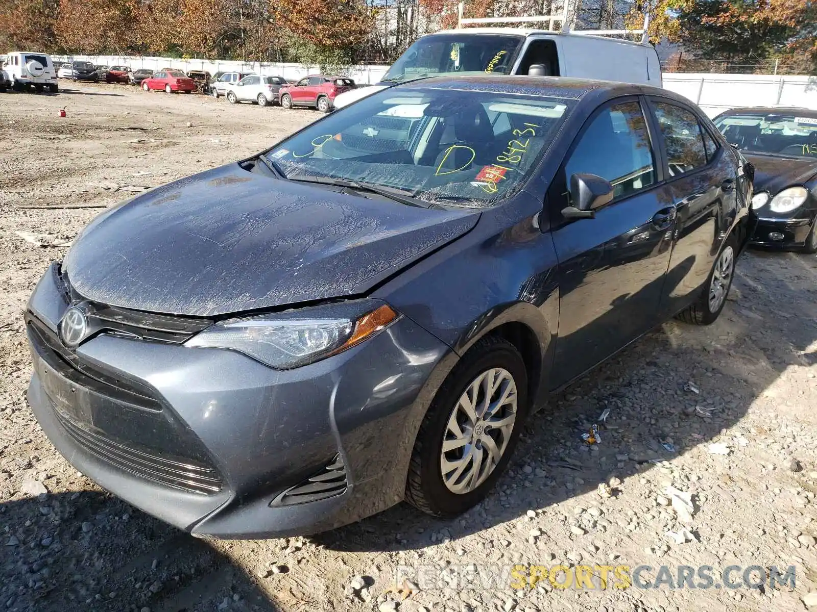 2 Photograph of a damaged car 2T1BURHE6KC163570 TOYOTA COROLLA 2019