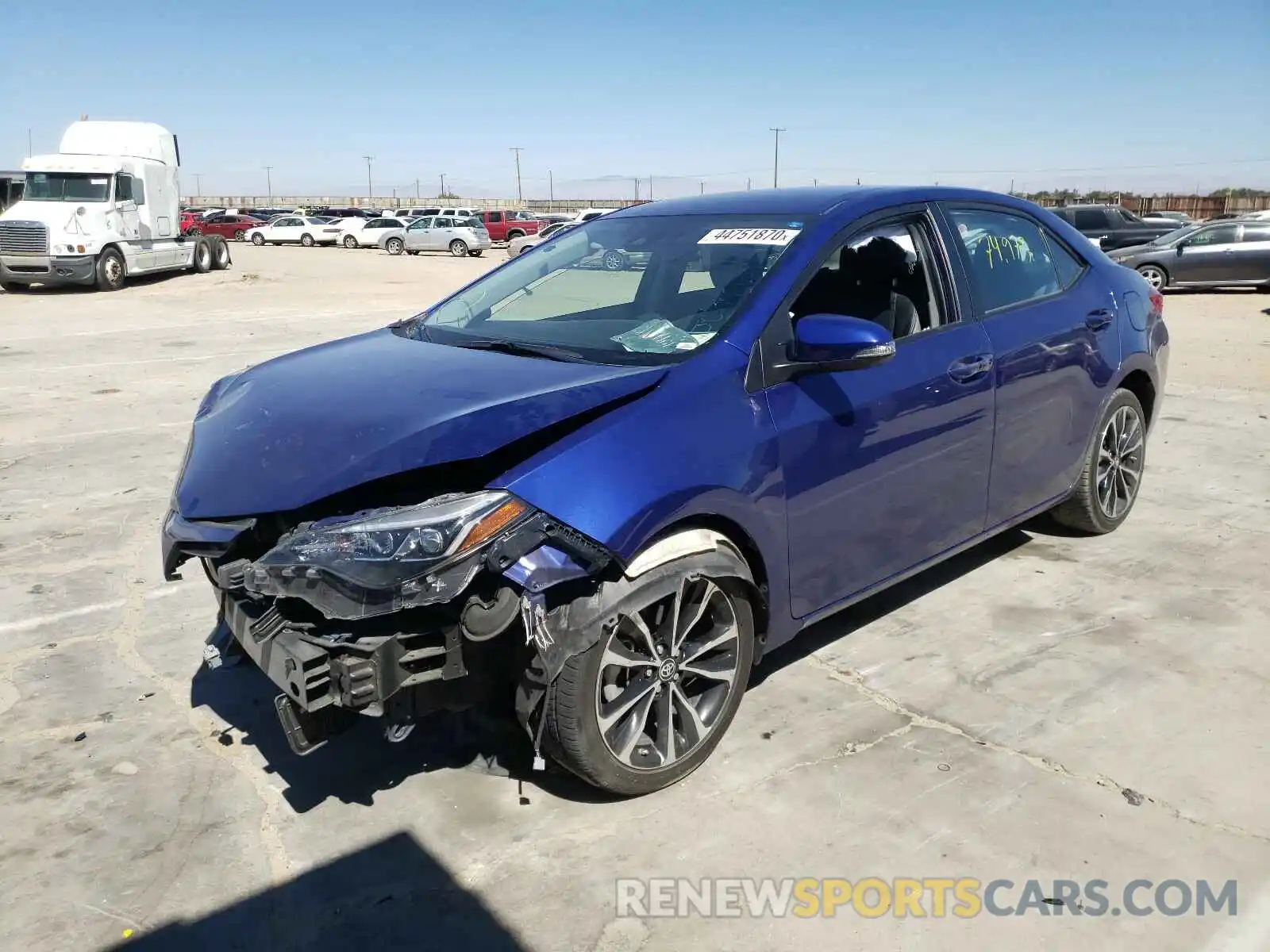 2 Photograph of a damaged car 2T1BURHE6KC163861 TOYOTA COROLLA 2019