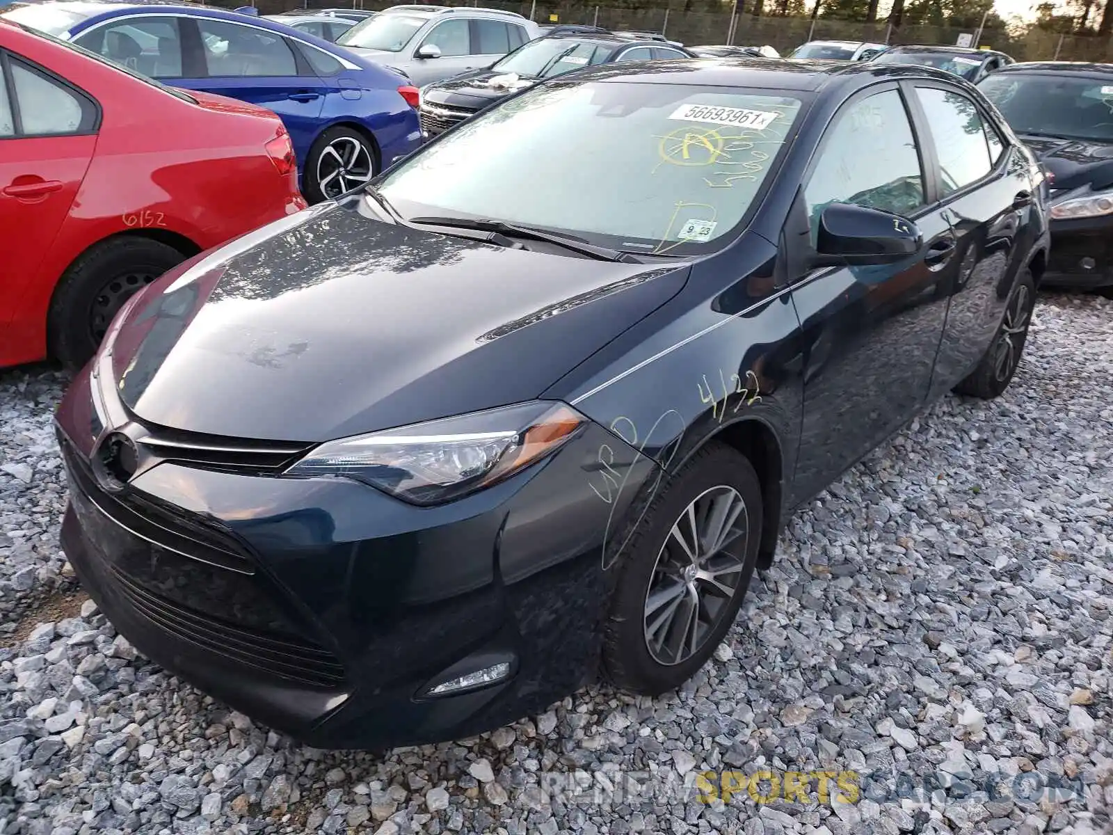 2 Photograph of a damaged car 2T1BURHE6KC164184 TOYOTA COROLLA 2019