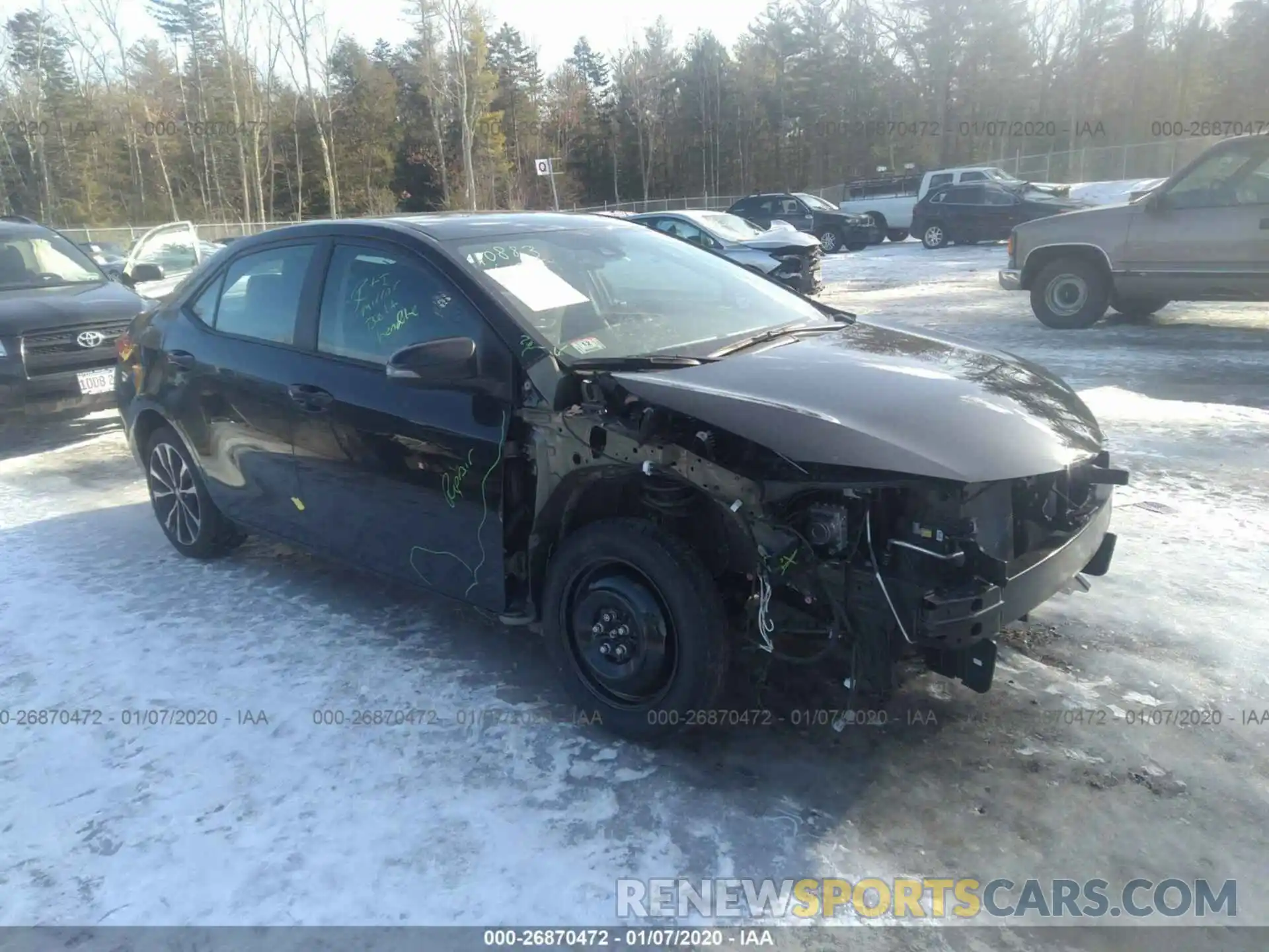 1 Photograph of a damaged car 2T1BURHE6KC164296 TOYOTA COROLLA 2019