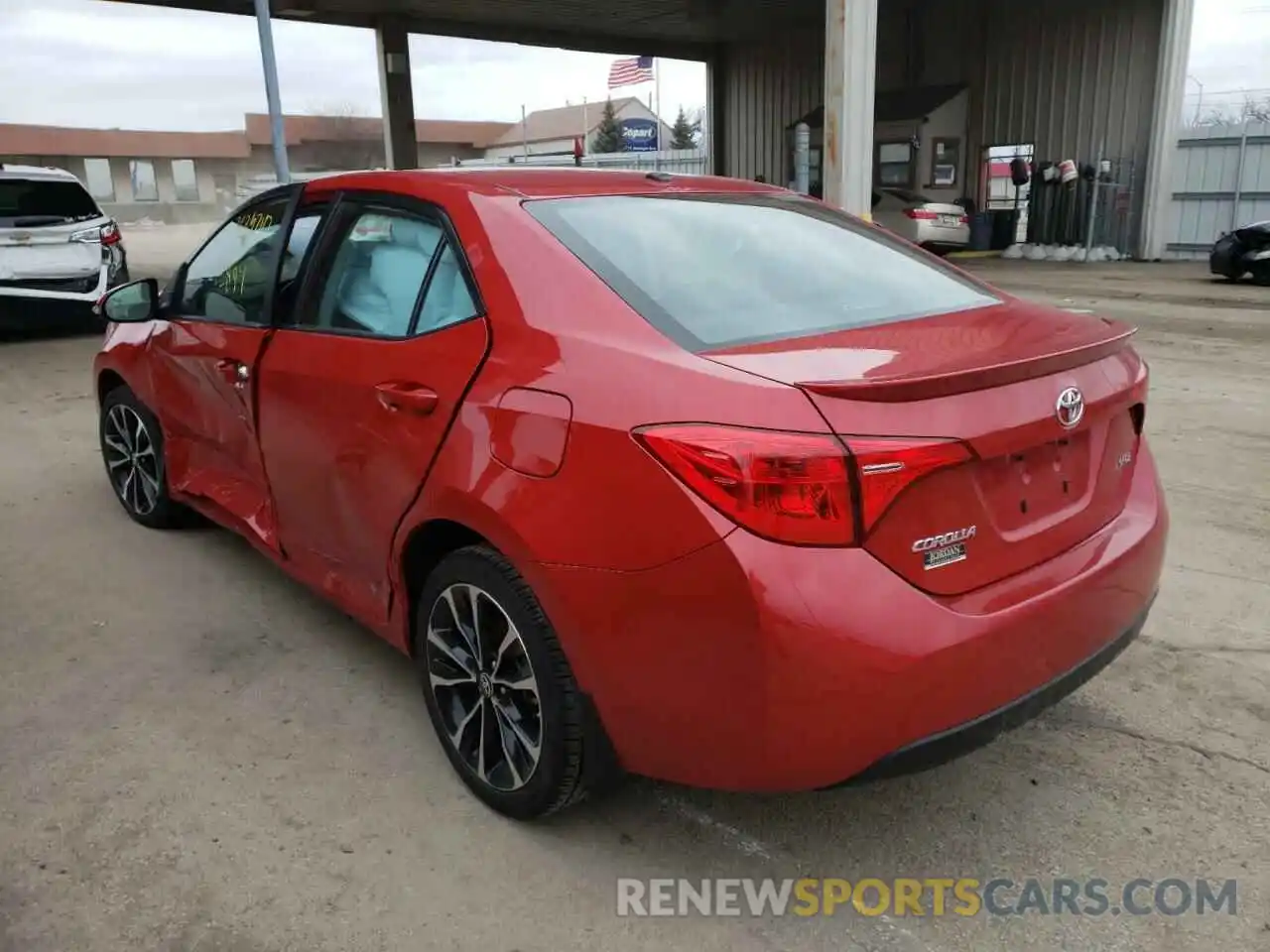 3 Photograph of a damaged car 2T1BURHE6KC165139 TOYOTA COROLLA 2019