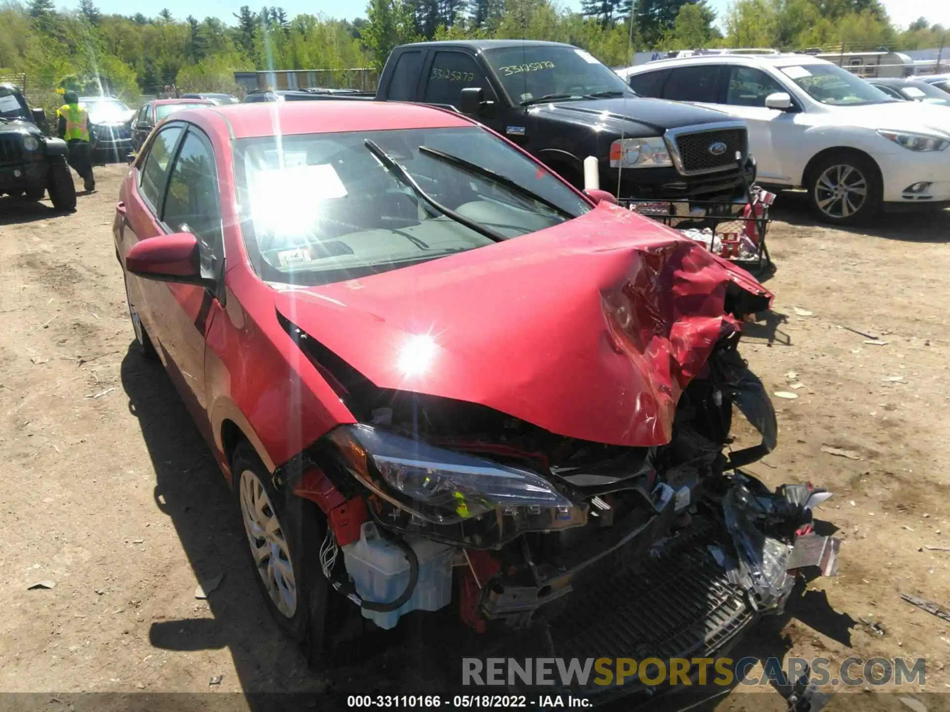 1 Photograph of a damaged car 2T1BURHE6KC165822 TOYOTA COROLLA 2019