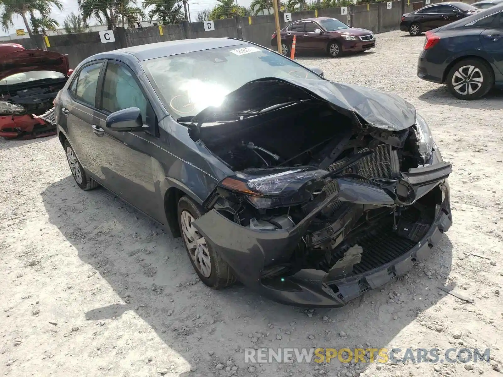 1 Photograph of a damaged car 2T1BURHE6KC167523 TOYOTA COROLLA 2019