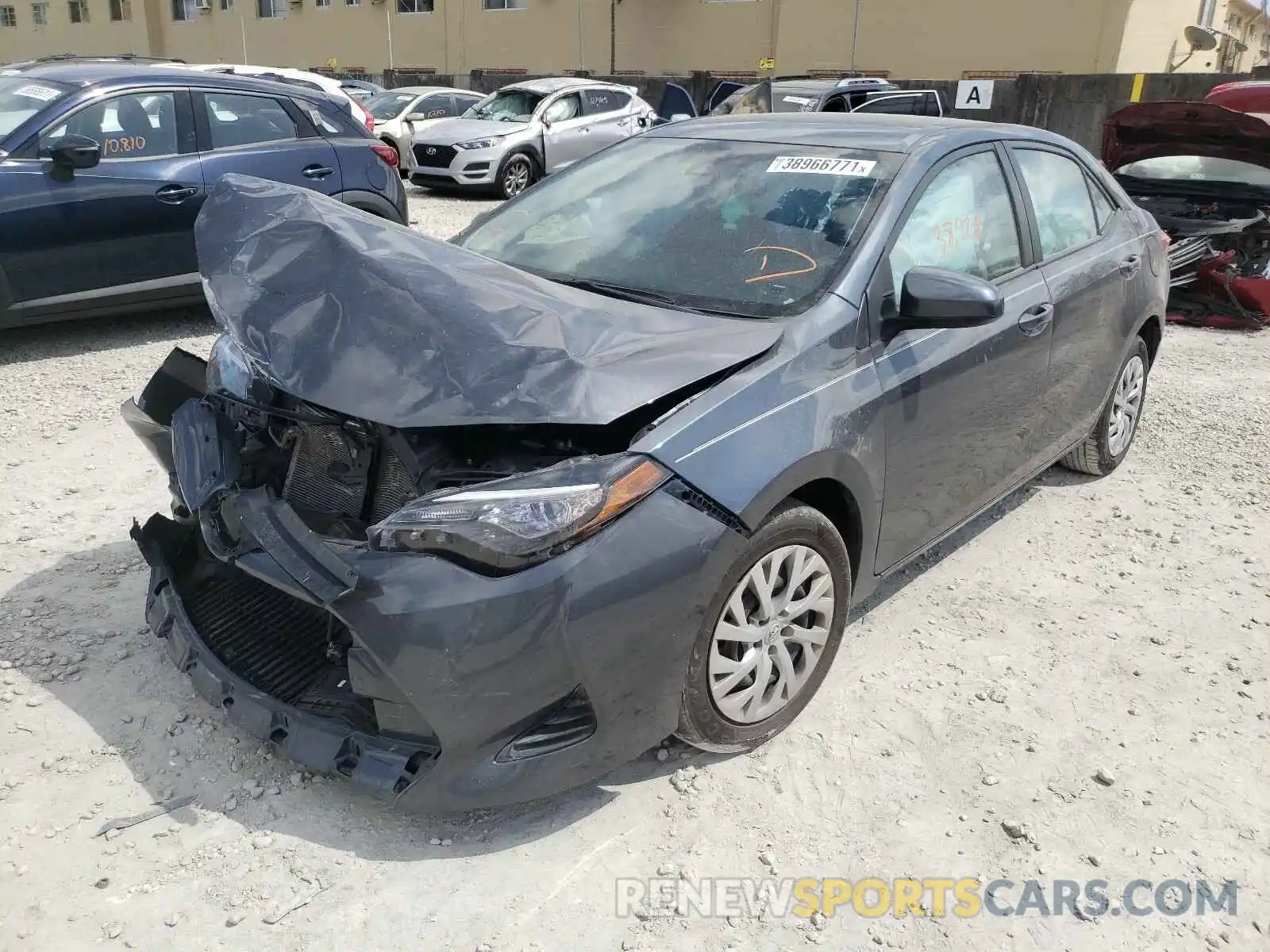 2 Photograph of a damaged car 2T1BURHE6KC167523 TOYOTA COROLLA 2019