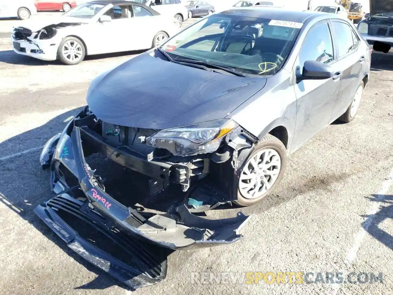 2 Photograph of a damaged car 2T1BURHE6KC168610 TOYOTA COROLLA 2019