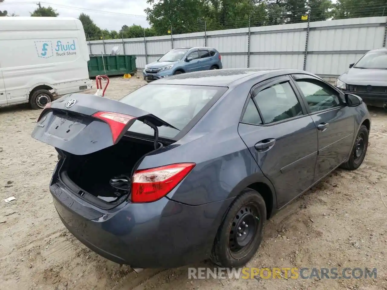 4 Photograph of a damaged car 2T1BURHE6KC168705 TOYOTA COROLLA 2019