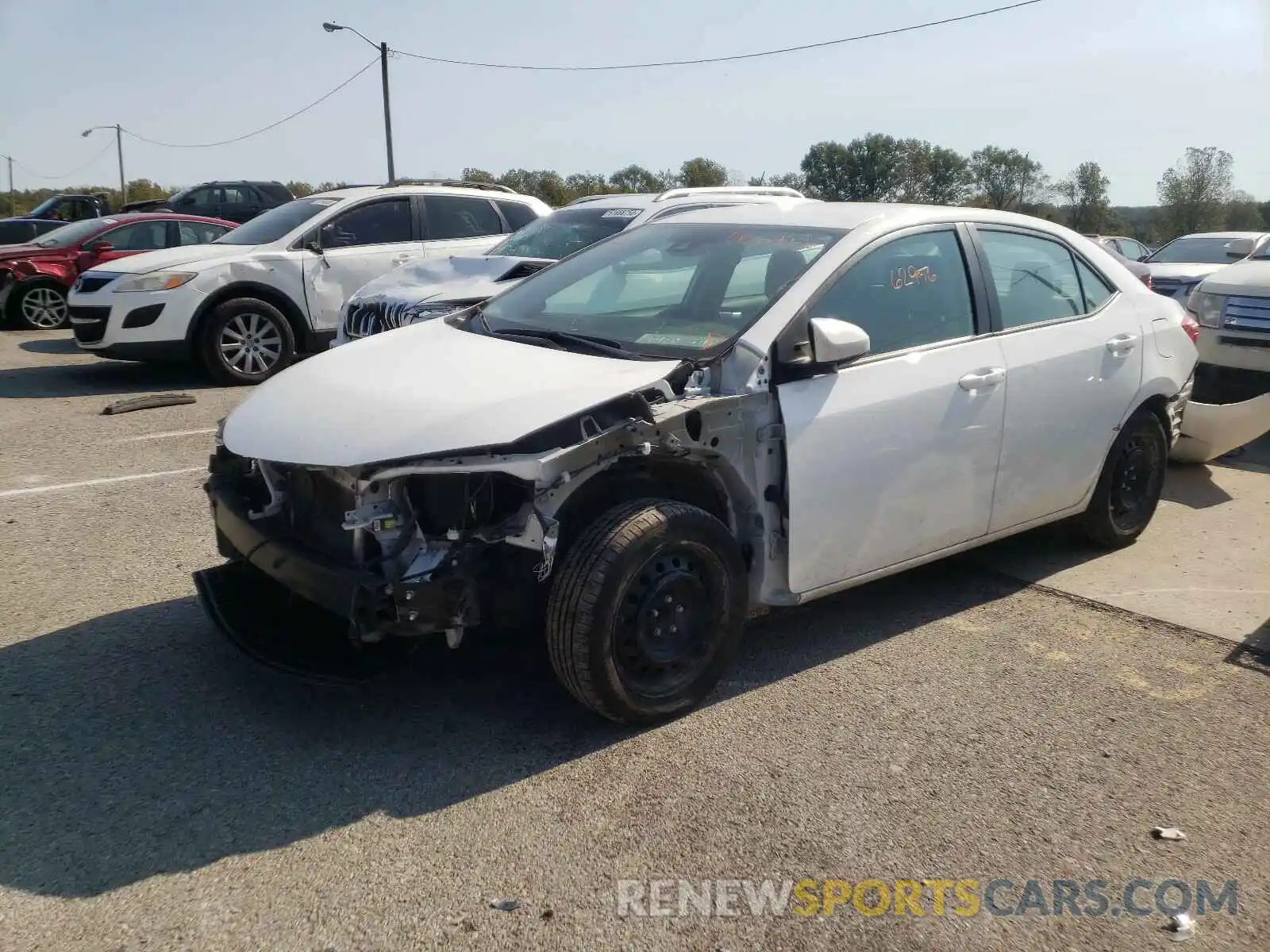 2 Photograph of a damaged car 2T1BURHE6KC172043 TOYOTA COROLLA 2019