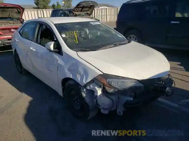 1 Photograph of a damaged car 2T1BURHE6KC172317 TOYOTA COROLLA 2019