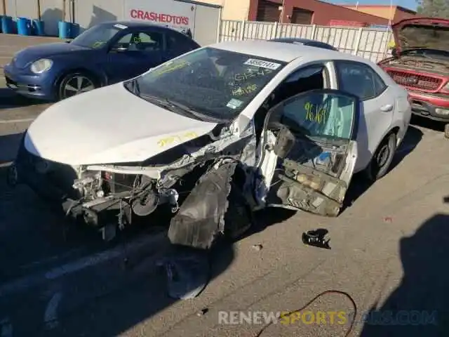 2 Photograph of a damaged car 2T1BURHE6KC172317 TOYOTA COROLLA 2019